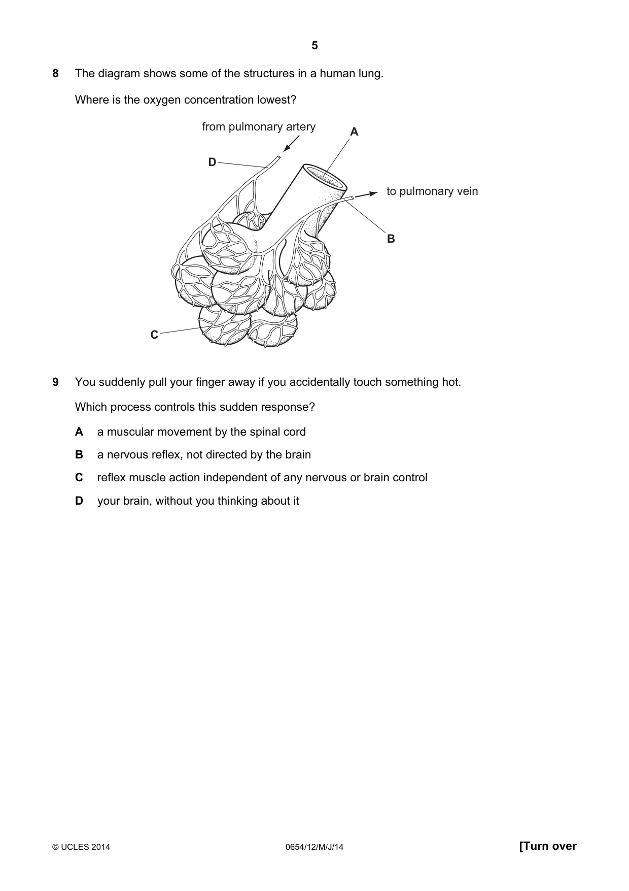 Cambridge IGCSE Sciences - Co-ordinated (Double) 0654 2014 May/June Paper 1 · Variant 2 question paper, page 5 of 20