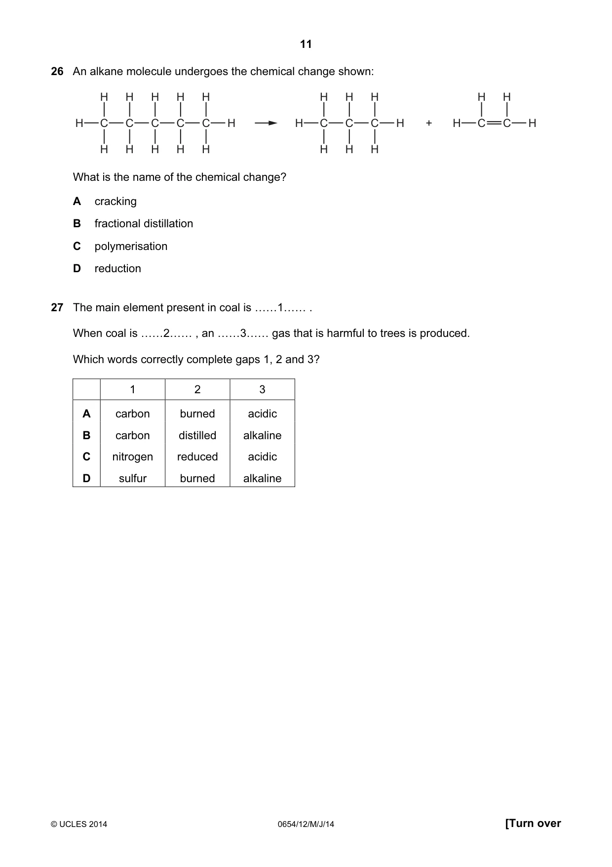 Cambridge IGCSE Sciences - Co-ordinated (Double) 0654 2014 May/June Paper 1 · Variant 2 question paper, page 11 of 20