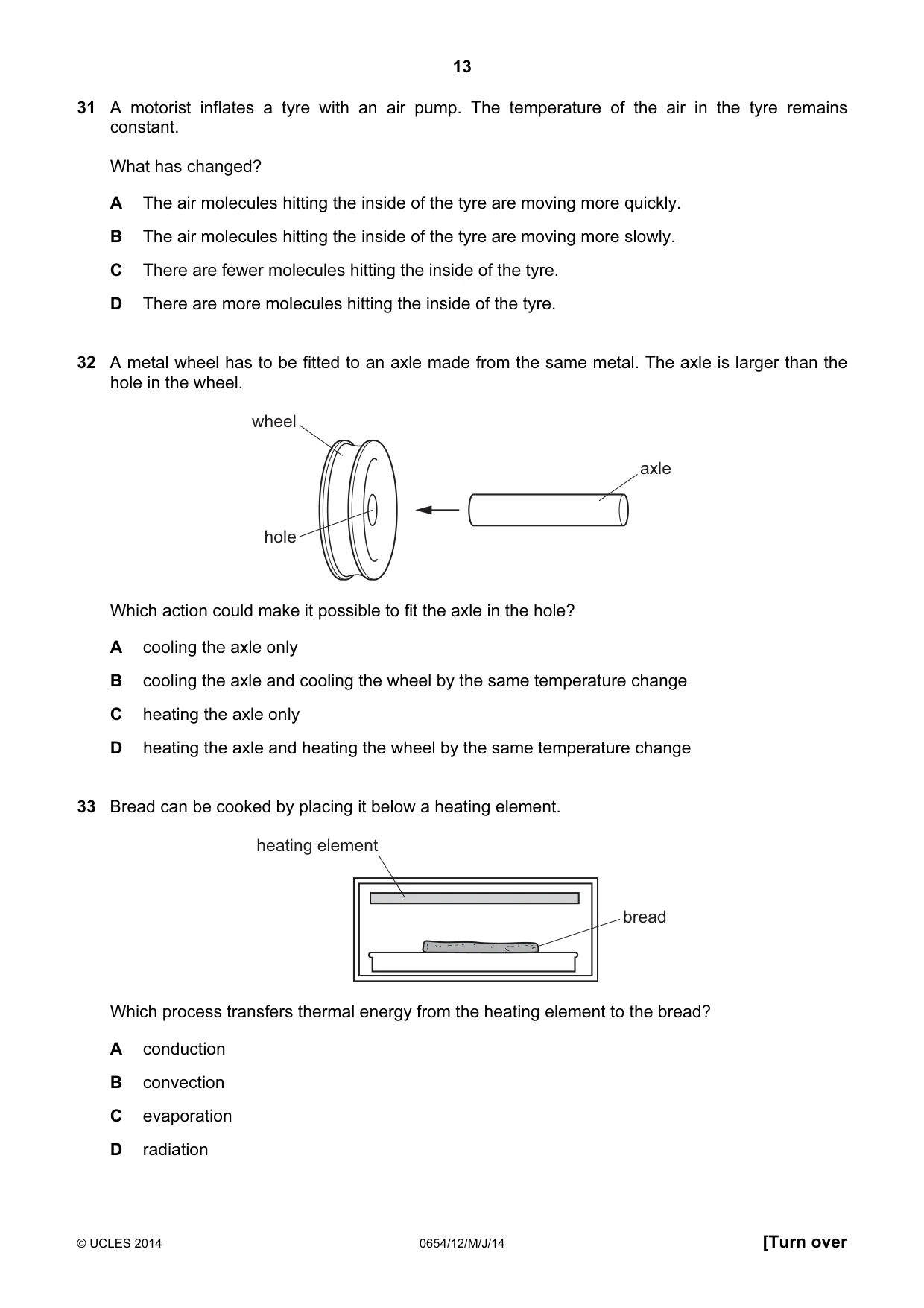 Cambridge IGCSE Sciences - Co-ordinated (Double) 0654 2014 May/June Paper 1 · Variant 2 question paper, page 13 of 20