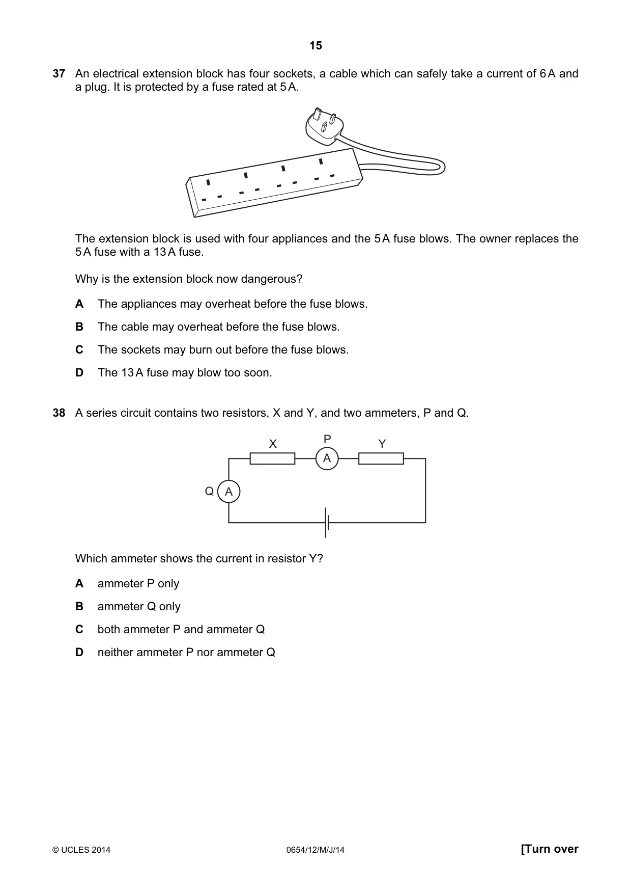 Cambridge IGCSE Sciences - Co-ordinated (Double) 0654 2014 May/June Paper 1 · Variant 2 question paper, page 15 of 20
