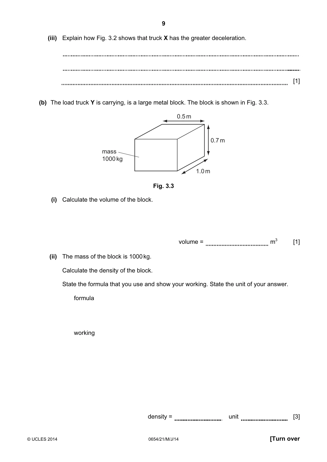 Cambridge IGCSE Sciences - Co-ordinated (Double) 0654 2014 May/June Paper 2 · Variant 1 question paper, page 9 of 32