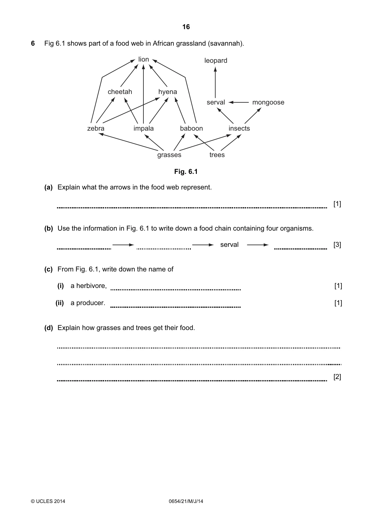 Cambridge IGCSE Sciences - Co-ordinated (Double) 0654 2014 May/June Paper 2 · Variant 1 question paper, page 16 of 32