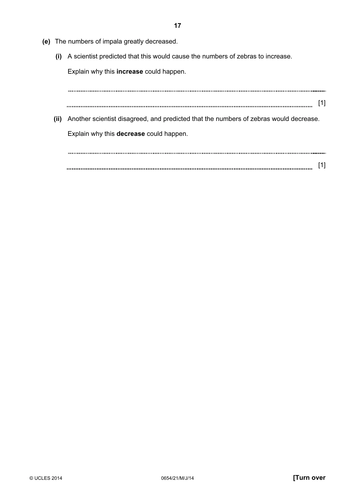 Cambridge IGCSE Sciences - Co-ordinated (Double) 0654 2014 May/June Paper 2 · Variant 1 question paper, page 17 of 32