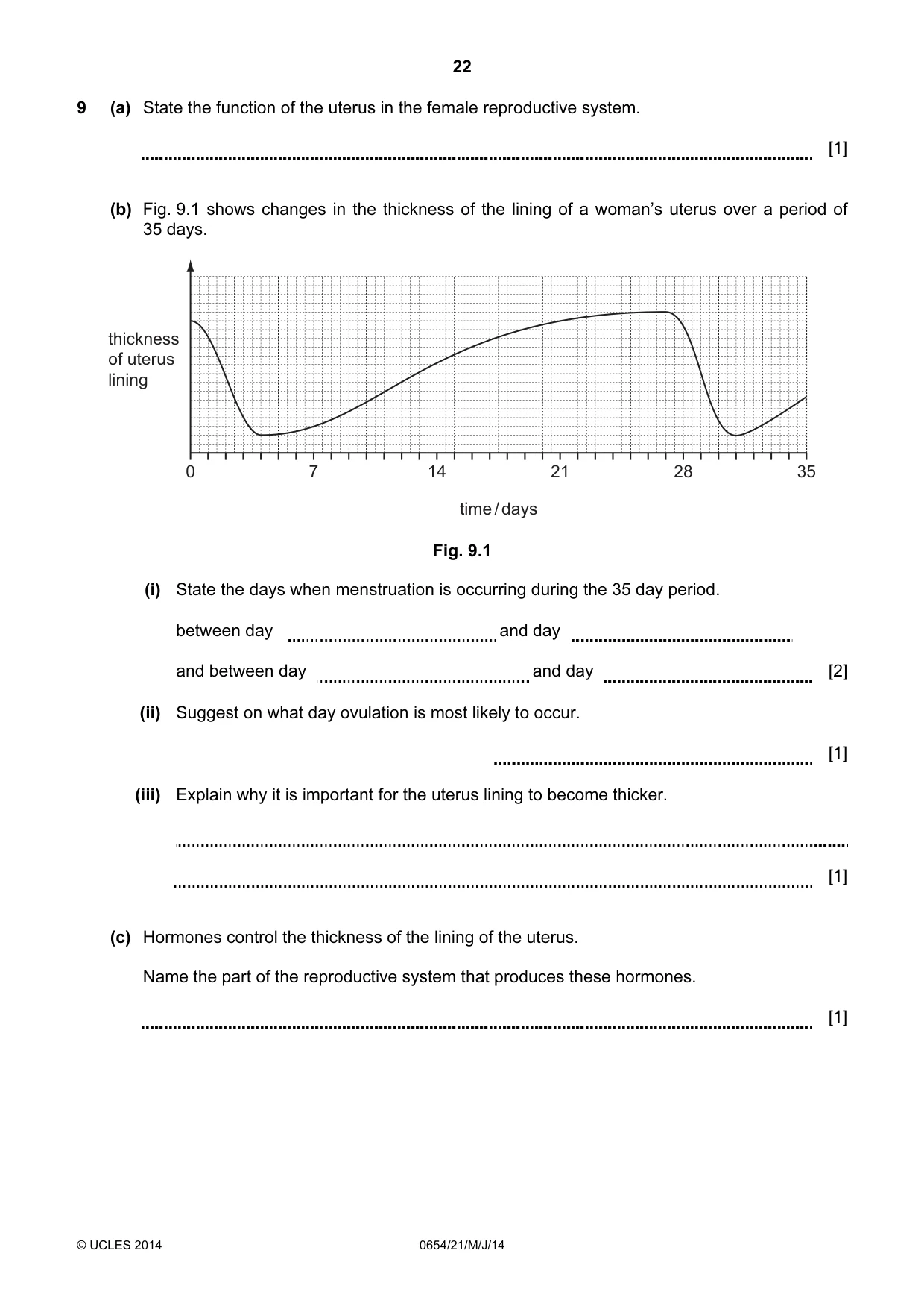 Cambridge IGCSE Sciences - Co-ordinated (Double) 0654 2014 May/June Paper 2 · Variant 1 question paper, page 22 of 32