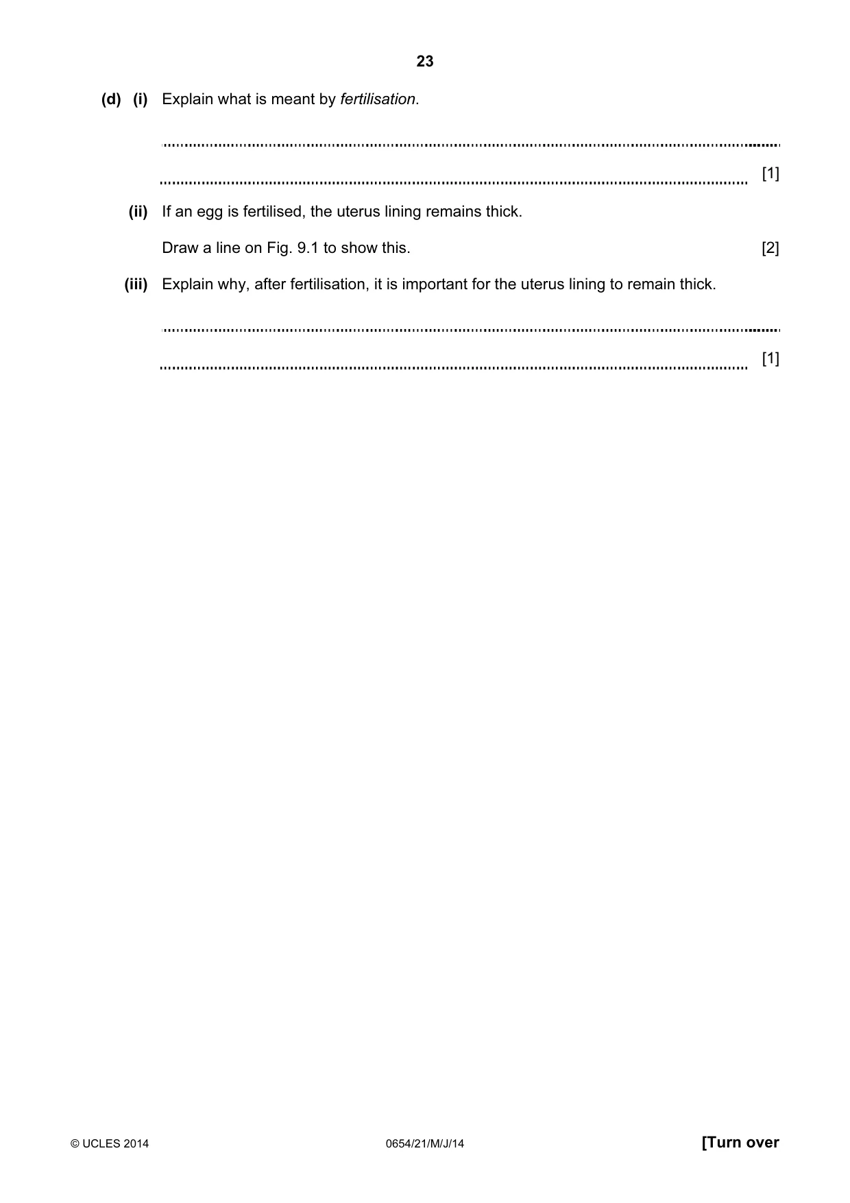 Cambridge IGCSE Sciences - Co-ordinated (Double) 0654 2014 May/June Paper 2 · Variant 1 question paper, page 23 of 32