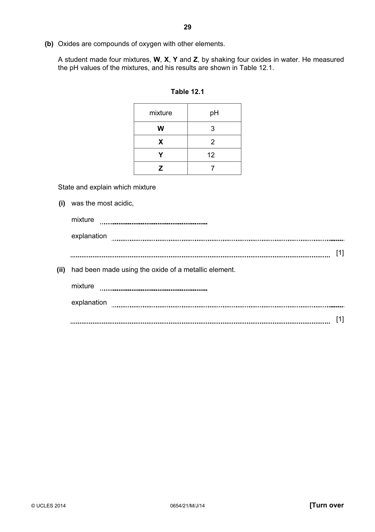 Cambridge IGCSE Sciences - Co-ordinated (Double) 0654 2014 May/June Paper 2 · Variant 1 question paper, page 29 of 32