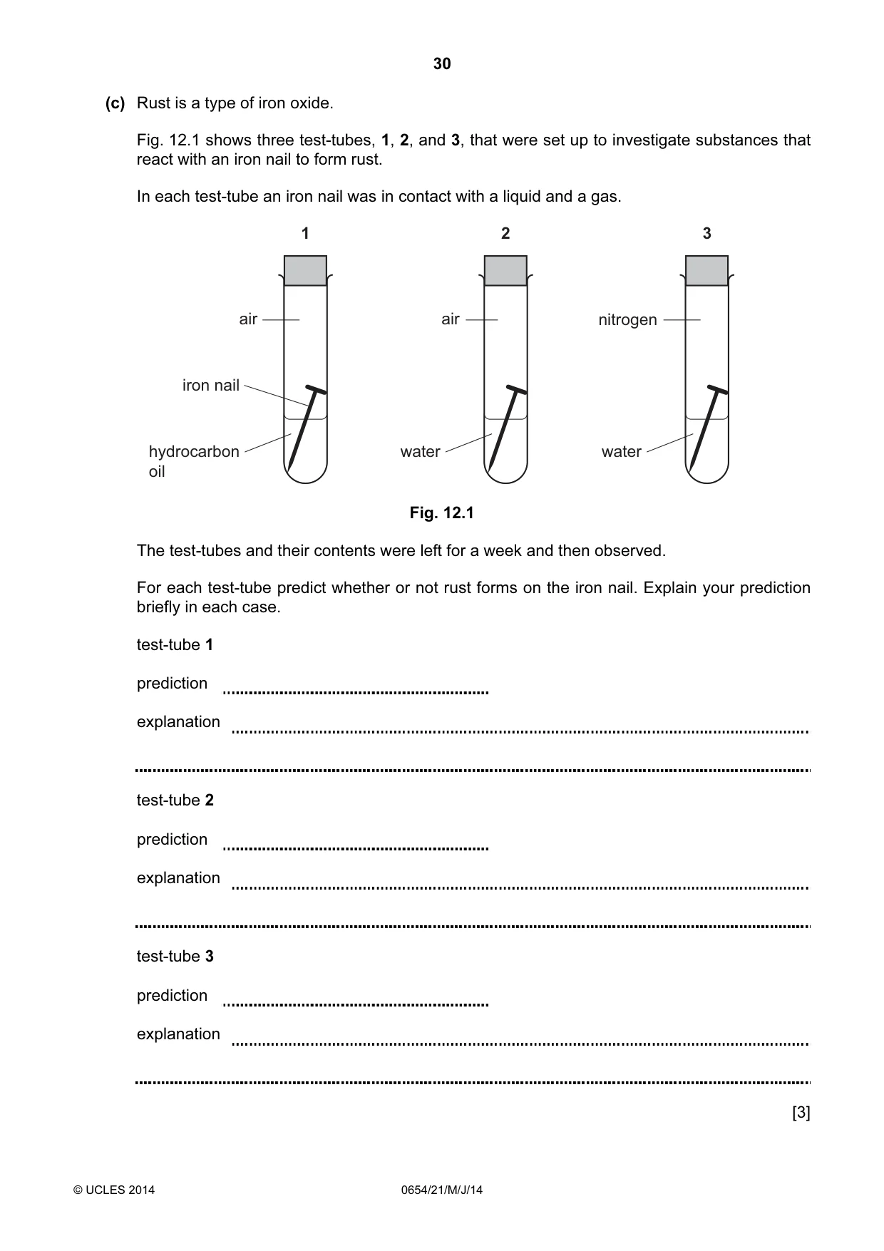 Cambridge IGCSE Sciences - Co-ordinated (Double) 0654 2014 May/June Paper 2 · Variant 1 question paper, page 30 of 32