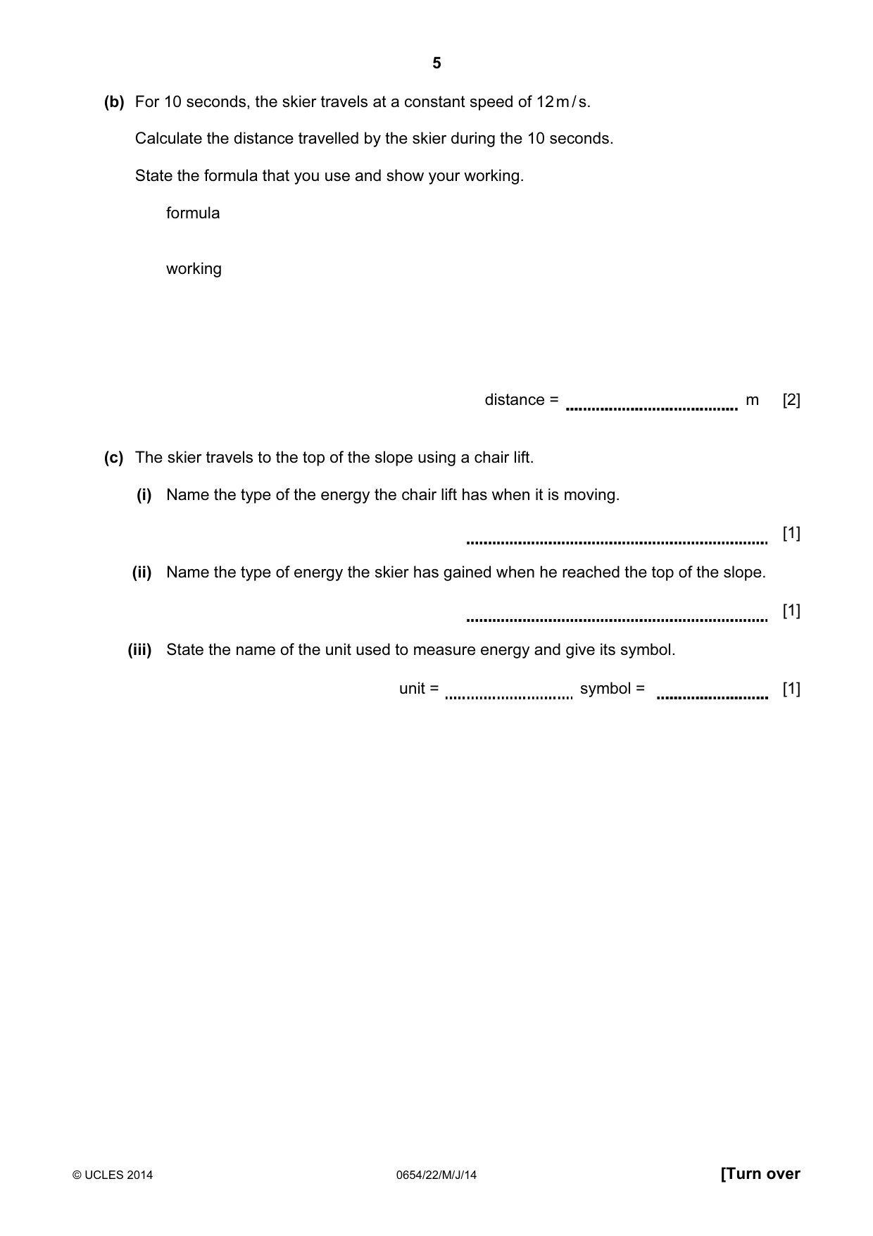 Cambridge IGCSE Sciences - Co-ordinated (Double) 0654 2014 May/June Paper 2 · Variant 2 question paper, page 5 of 28