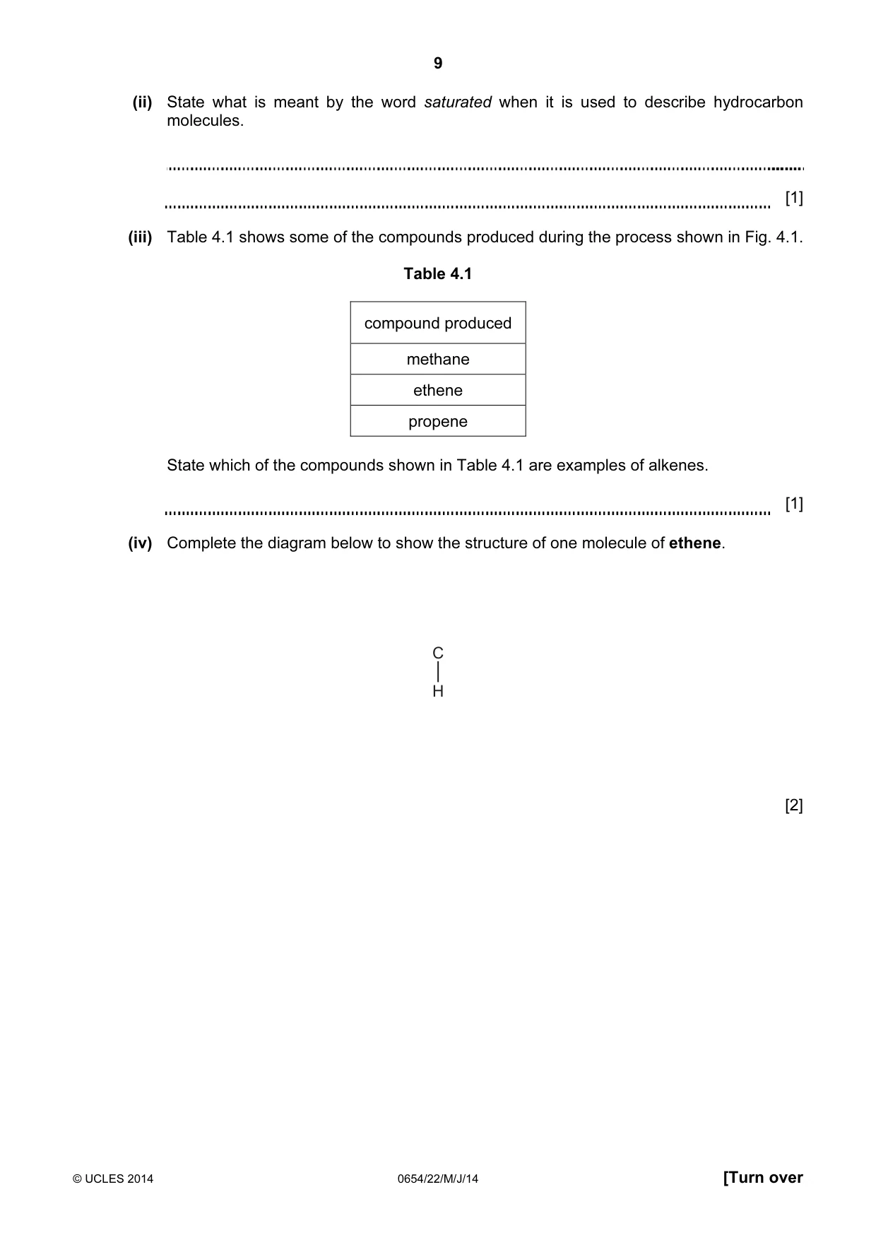 Cambridge IGCSE Sciences - Co-ordinated (Double) 0654 2014 May/June Paper 2 · Variant 2 question paper, page 9 of 28