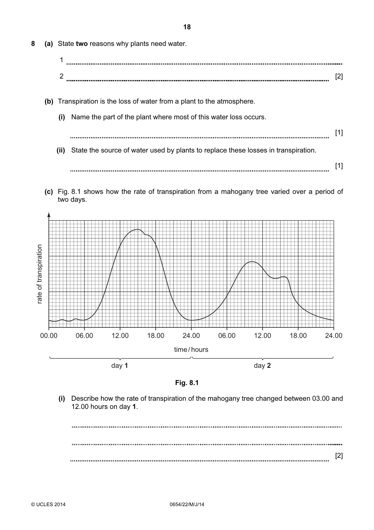 Cambridge IGCSE Sciences - Co-ordinated (Double) 0654 2014 May/June Paper 2 · Variant 2 question paper, page 18 of 28