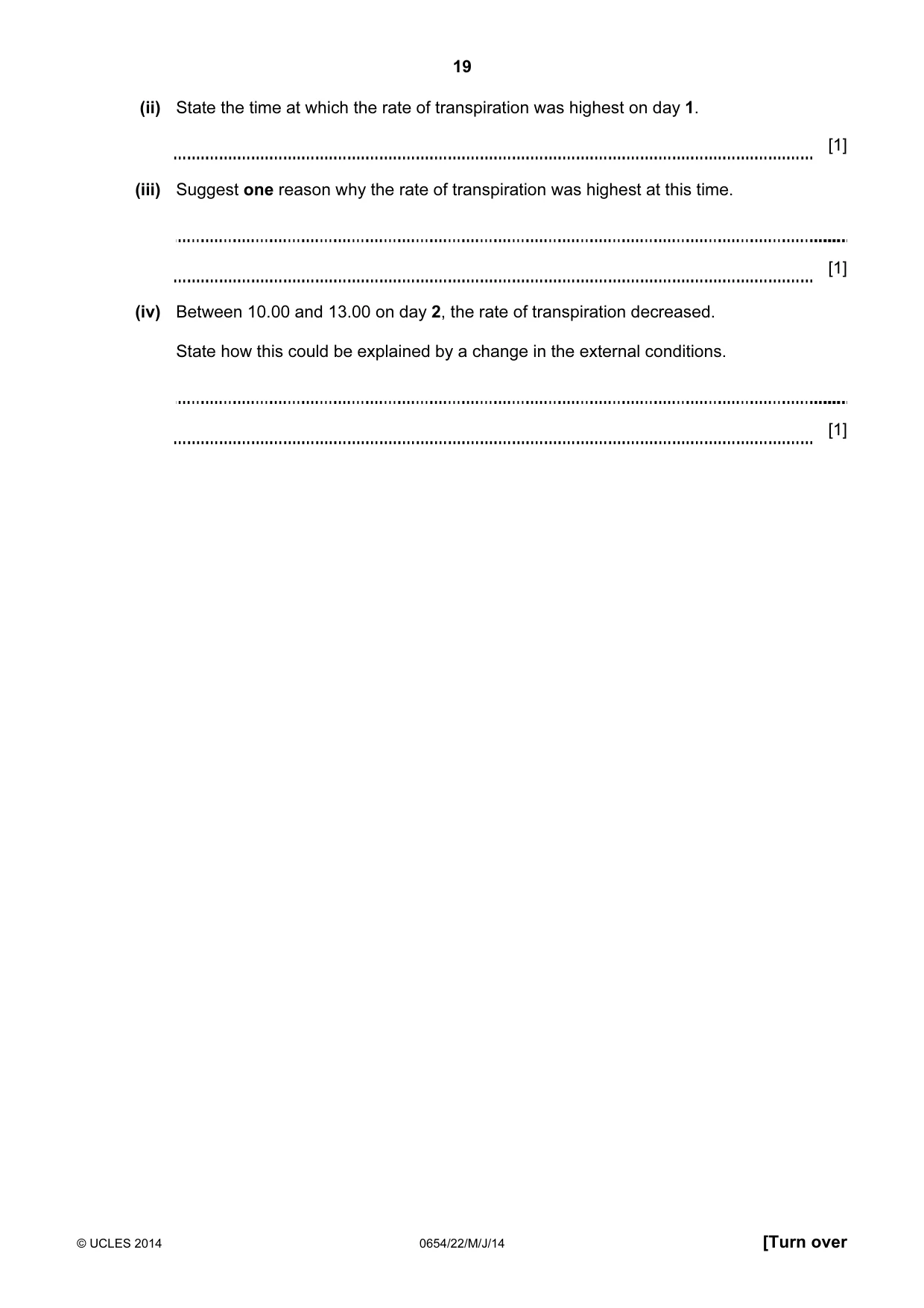 Cambridge IGCSE Sciences - Co-ordinated (Double) 0654 2014 May/June Paper 2 · Variant 2 question paper, page 19 of 28