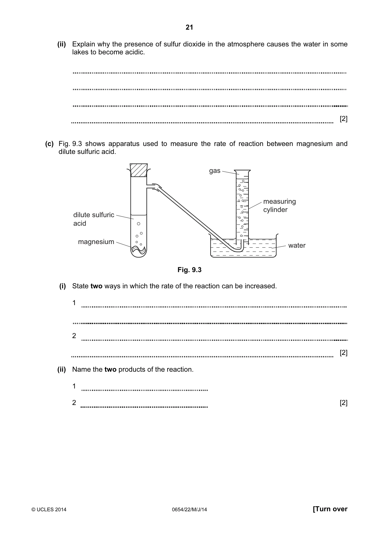 Cambridge IGCSE Sciences - Co-ordinated (Double) 0654 2014 May/June Paper 2 · Variant 2 question paper, page 21 of 28