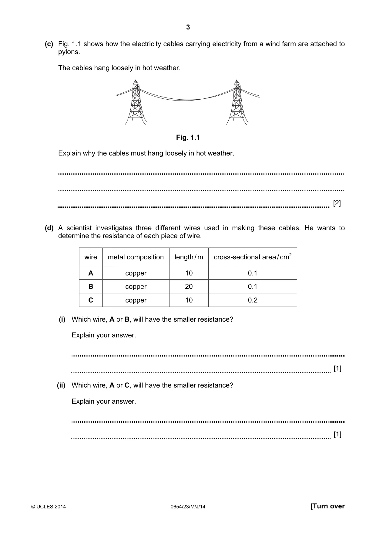 Cambridge IGCSE Sciences - Co-ordinated (Double) 0654 2014 May/June Paper 2 · Variant 3 question paper, page 3 of 32