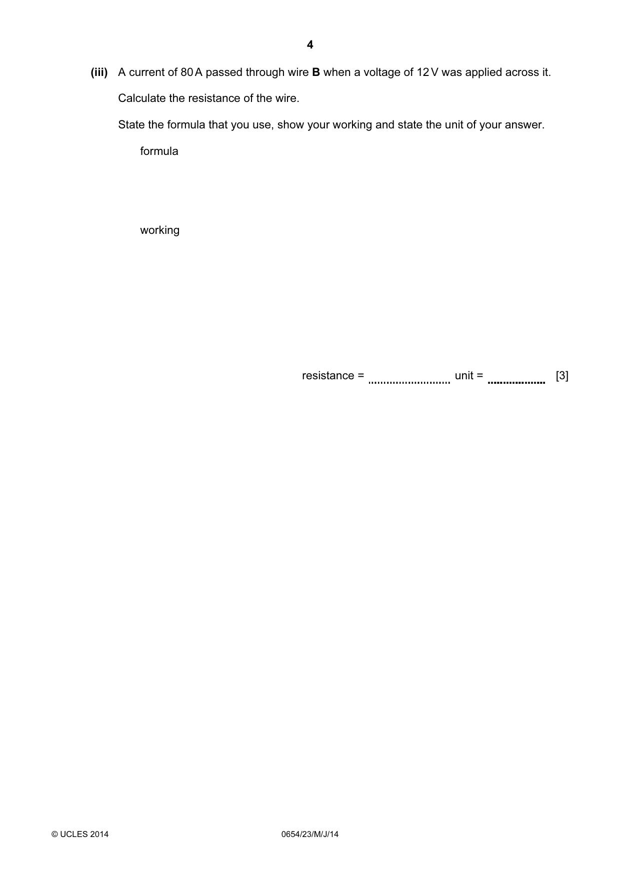 Cambridge IGCSE Sciences - Co-ordinated (Double) 0654 2014 May/June Paper 2 · Variant 3 question paper, page 4 of 32