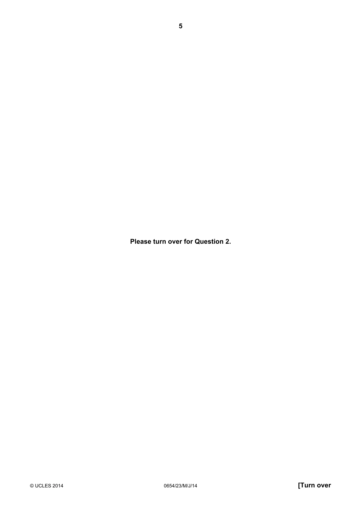 Cambridge IGCSE Sciences - Co-ordinated (Double) 0654 2014 May/June Paper 2 · Variant 3 question paper, page 5 of 32