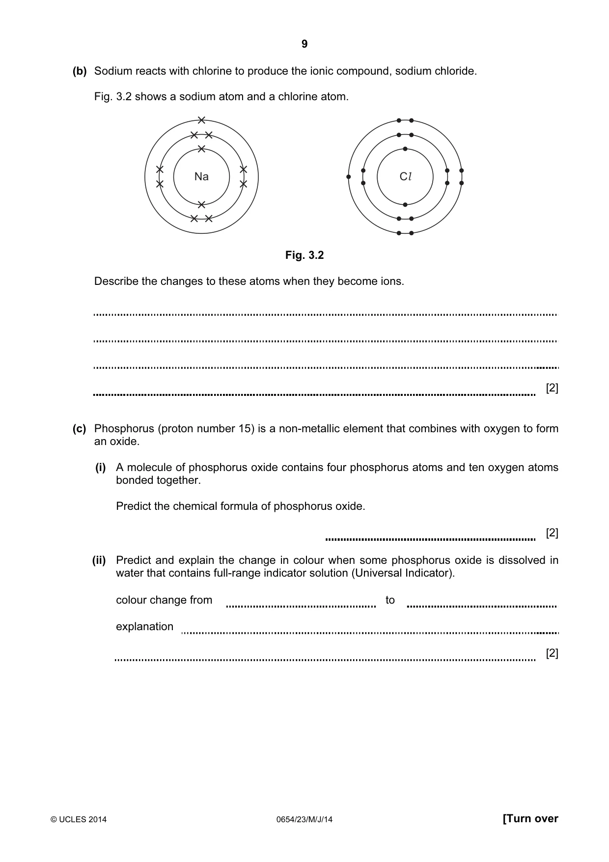 Cambridge IGCSE Sciences - Co-ordinated (Double) 0654 2014 May/June Paper 2 · Variant 3 question paper, page 9 of 32