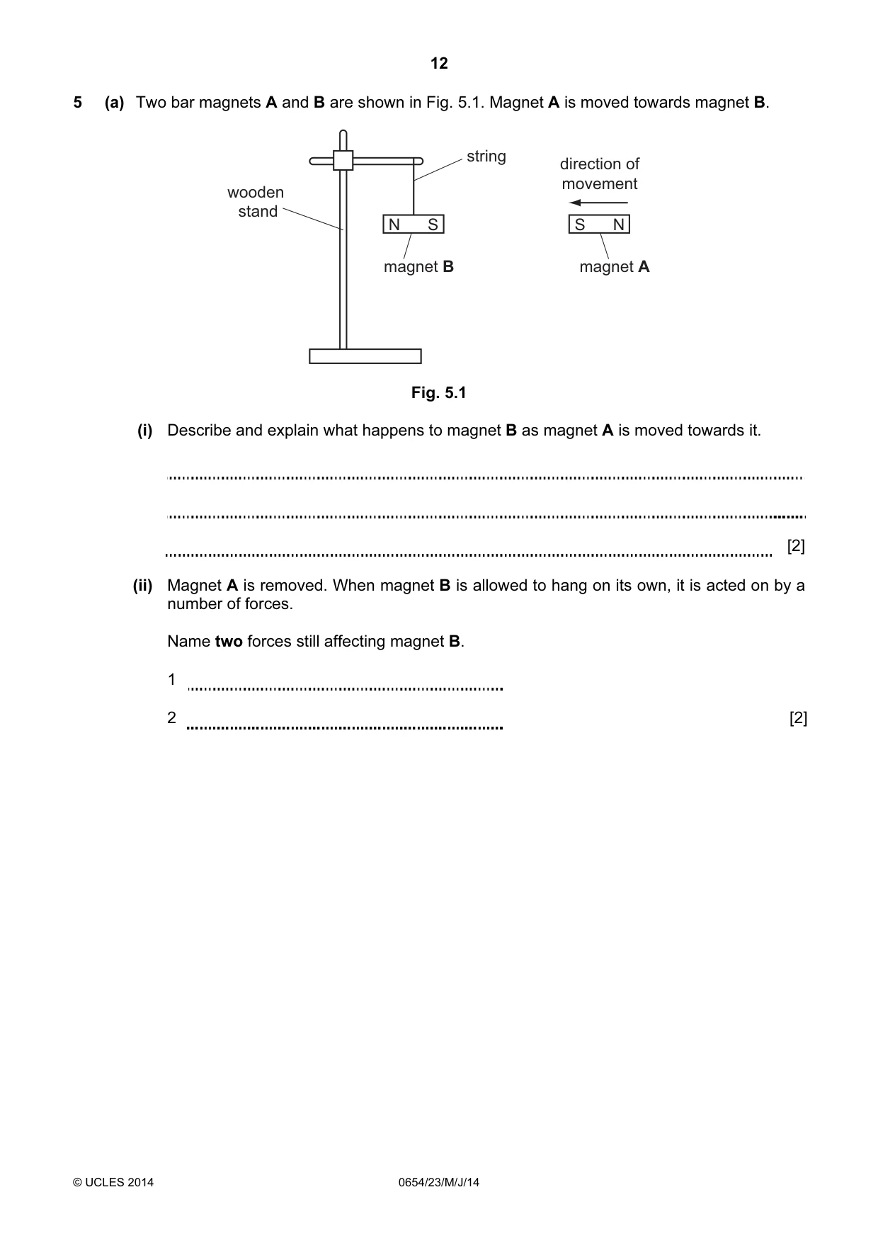 Cambridge IGCSE Sciences - Co-ordinated (Double) 0654 2014 May/June Paper 2 · Variant 3 question paper, page 12 of 32