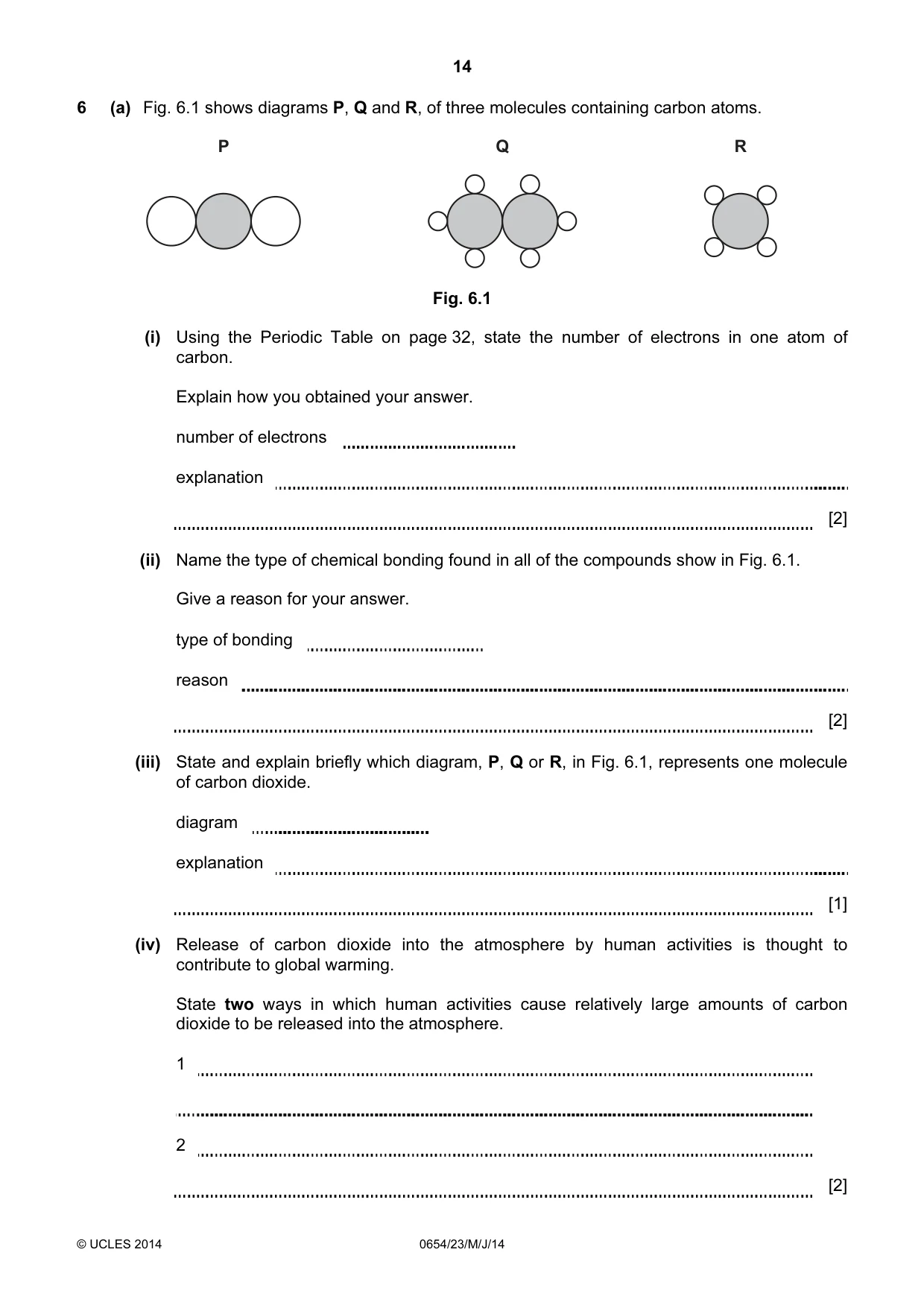 Cambridge IGCSE Sciences - Co-ordinated (Double) 0654 2014 May/June Paper 2 · Variant 3 question paper, page 14 of 32