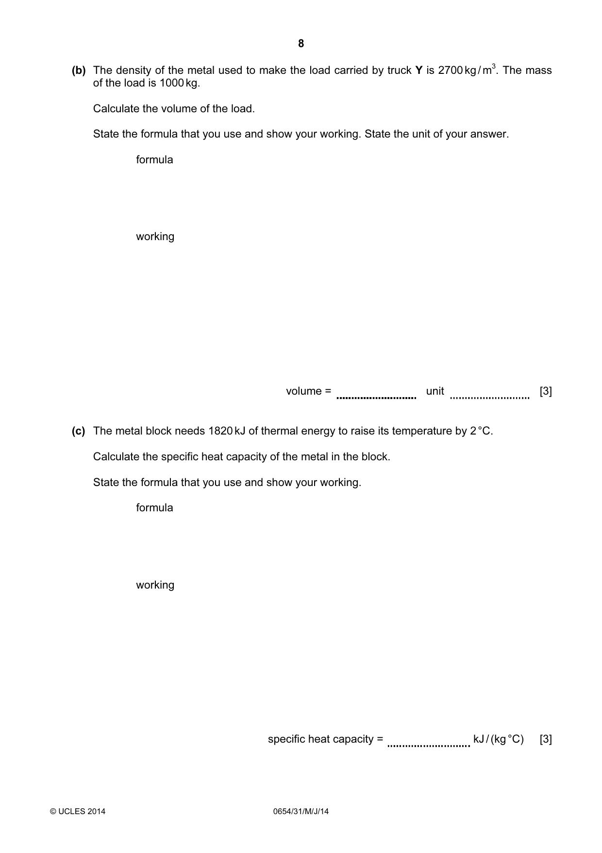 Cambridge IGCSE Sciences - Co-ordinated (Double) 0654 2014 May/June Paper 3 · Variant 1 question paper, page 8 of 32