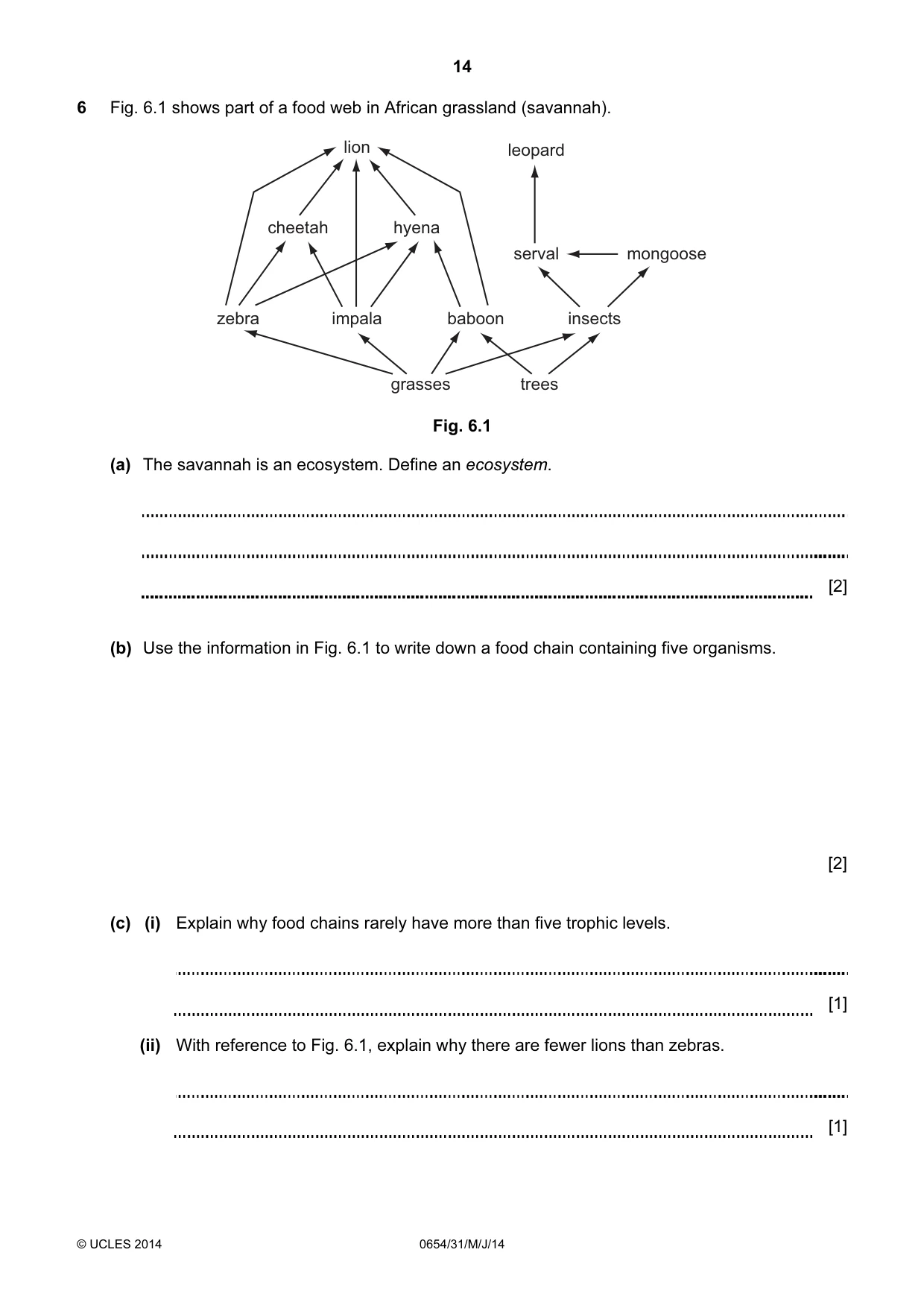 Cambridge IGCSE Sciences - Co-ordinated (Double) 0654 2014 May/June Paper 3 · Variant 1 question paper, page 14 of 32