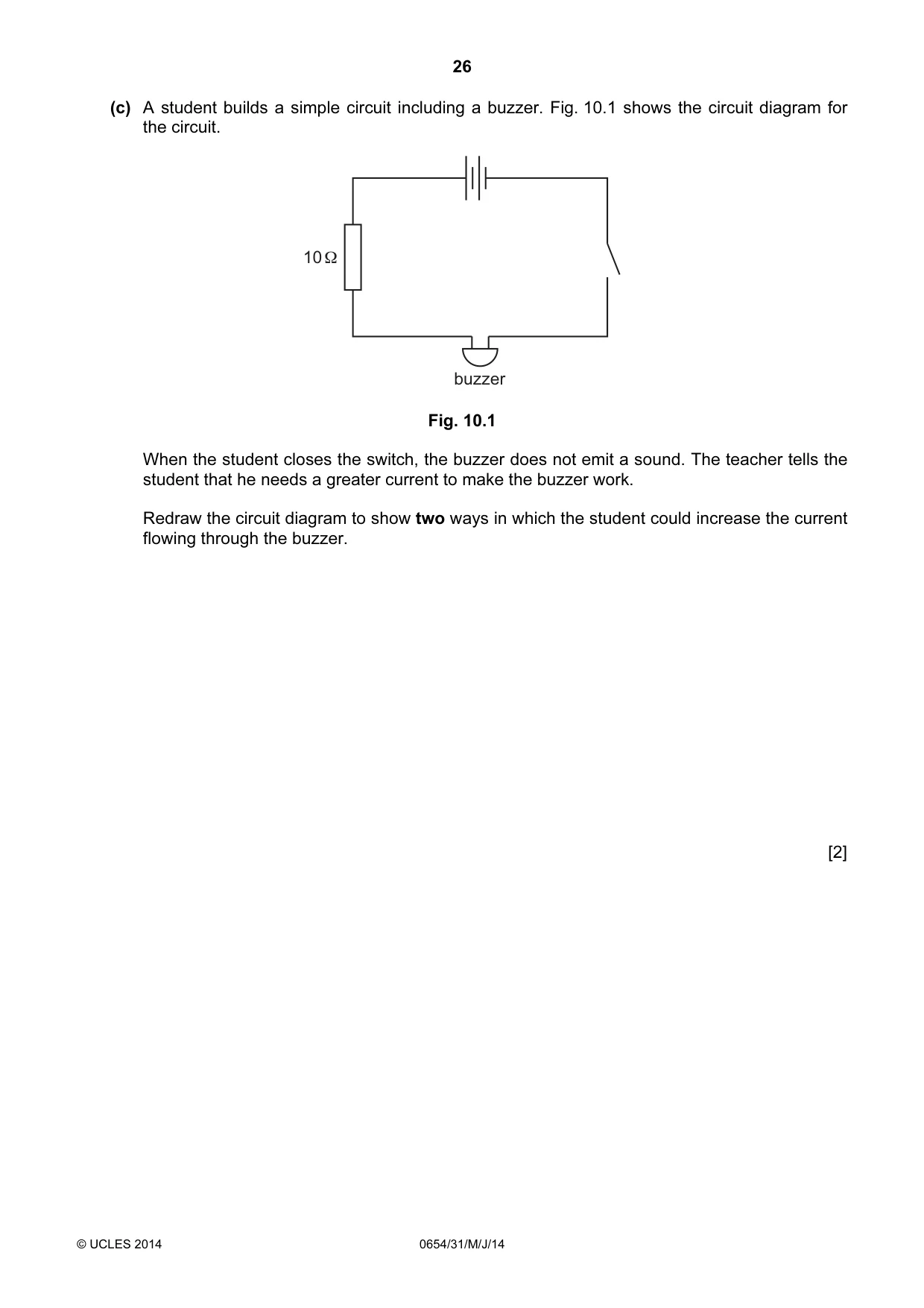 Cambridge IGCSE Sciences - Co-ordinated (Double) 0654 2014 May/June Paper 3 · Variant 1 question paper, page 26 of 32
