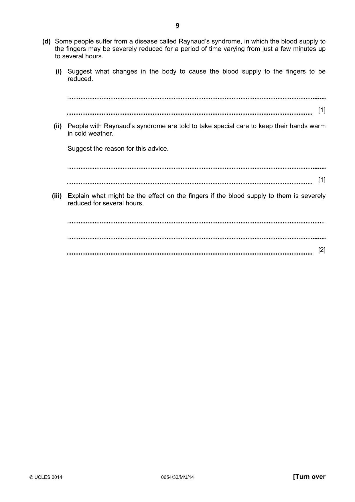Cambridge IGCSE Sciences - Co-ordinated (Double) 0654 2014 May/June Paper 3 · Variant 2 question paper, page 9 of 32
