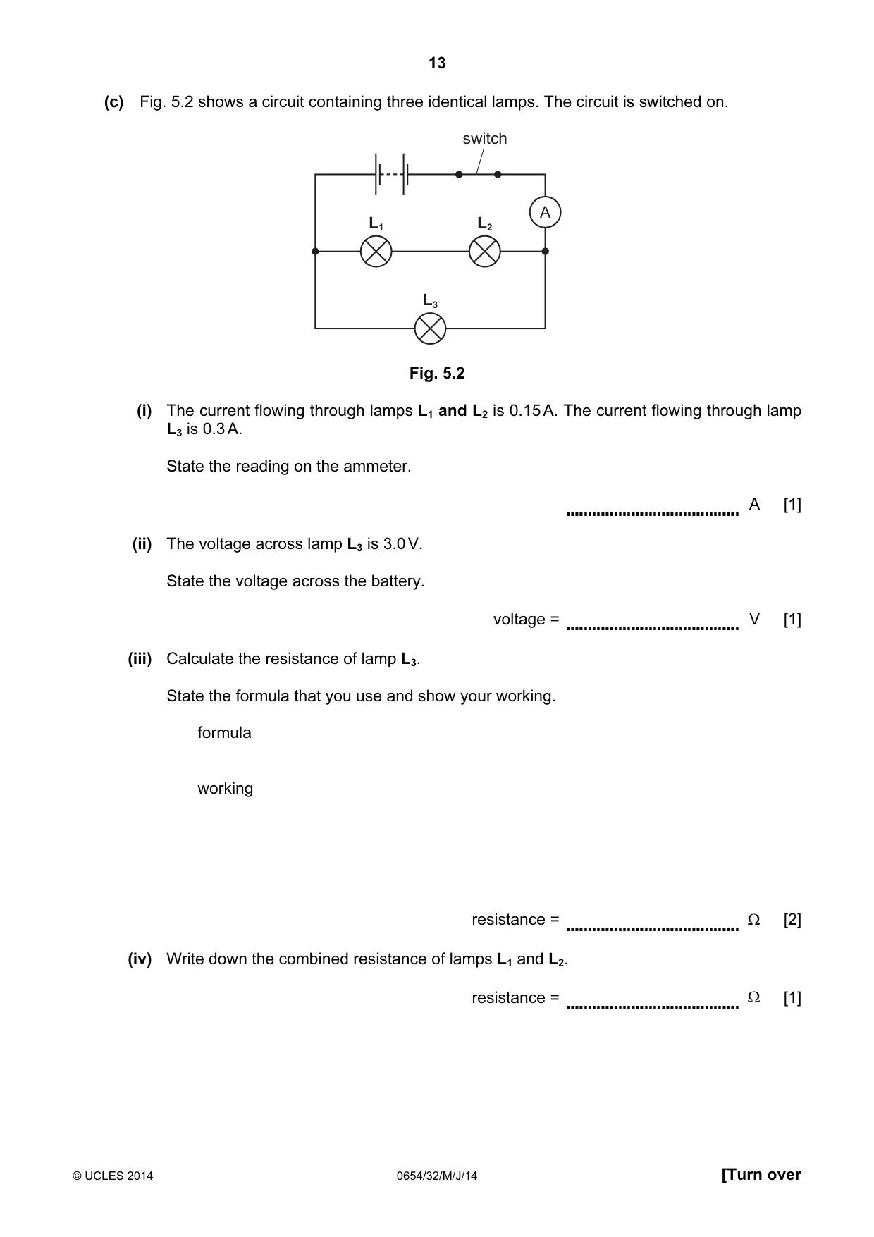 Cambridge IGCSE Sciences - Co-ordinated (Double) 0654 2014 May/June Paper 3 · Variant 2 question paper, page 13 of 32