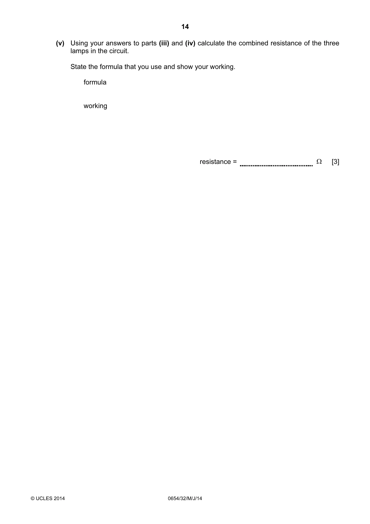 Cambridge IGCSE Sciences - Co-ordinated (Double) 0654 2014 May/June Paper 3 · Variant 2 question paper, page 14 of 32