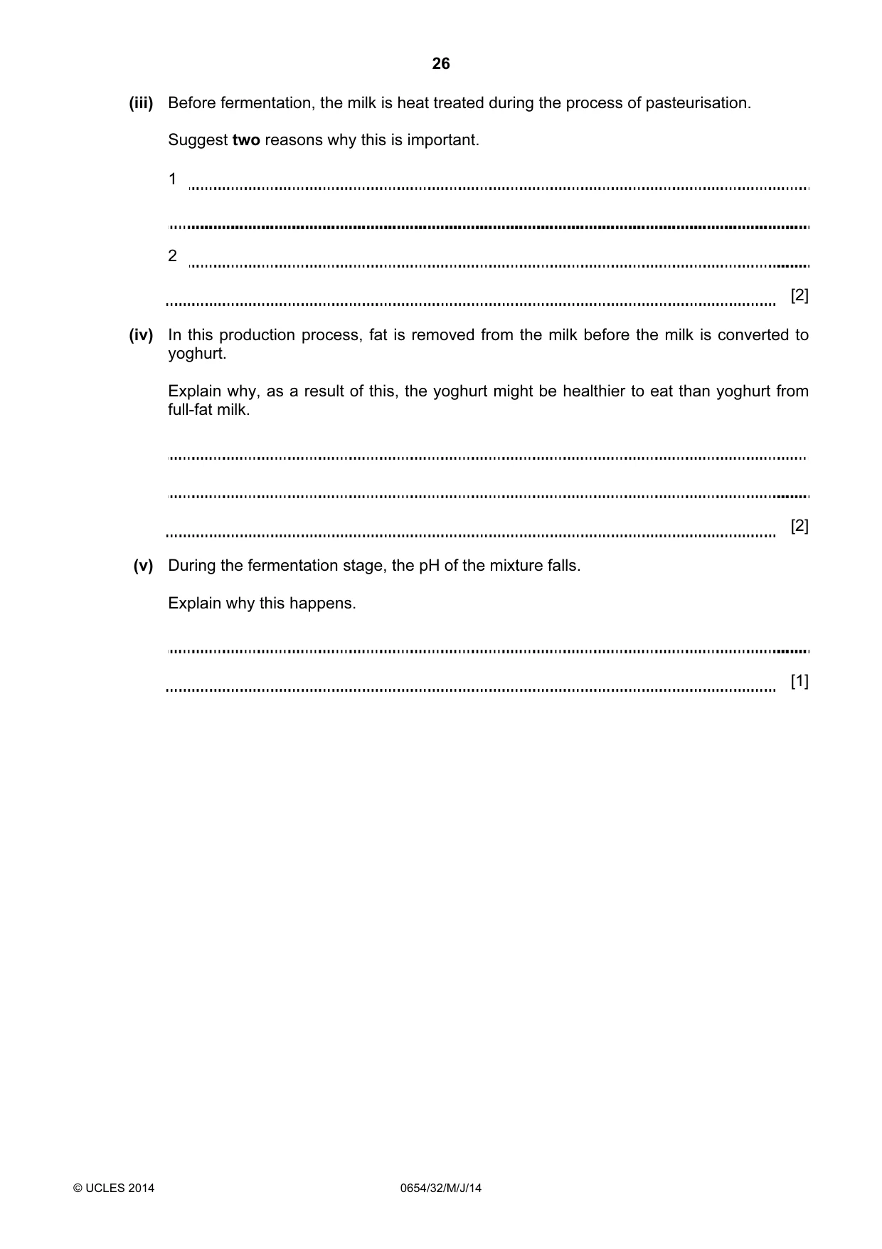 Cambridge IGCSE Sciences - Co-ordinated (Double) 0654 2014 May/June Paper 3 · Variant 2 question paper, page 26 of 32