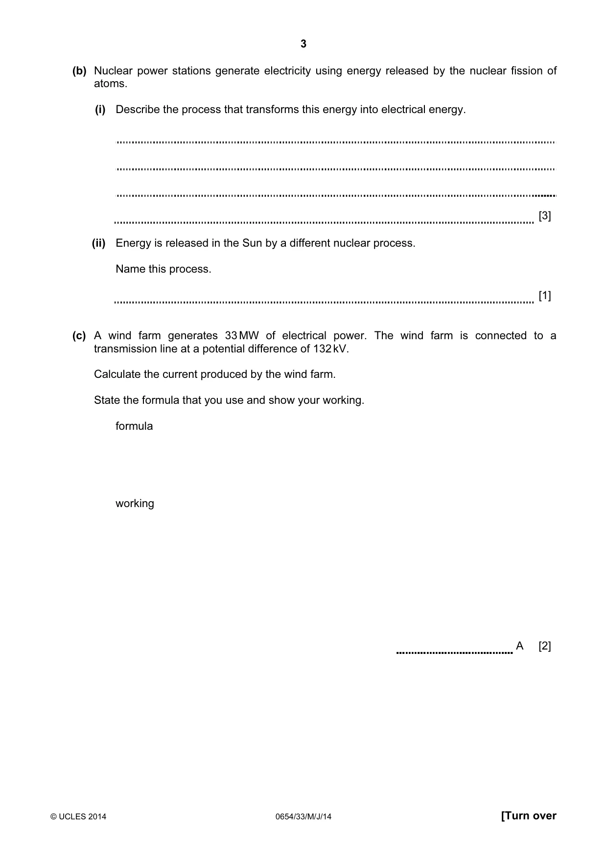 Cambridge IGCSE Sciences - Co-ordinated (Double) 0654 2014 May/June Paper 3 · Variant 3 question paper, page 3 of 32