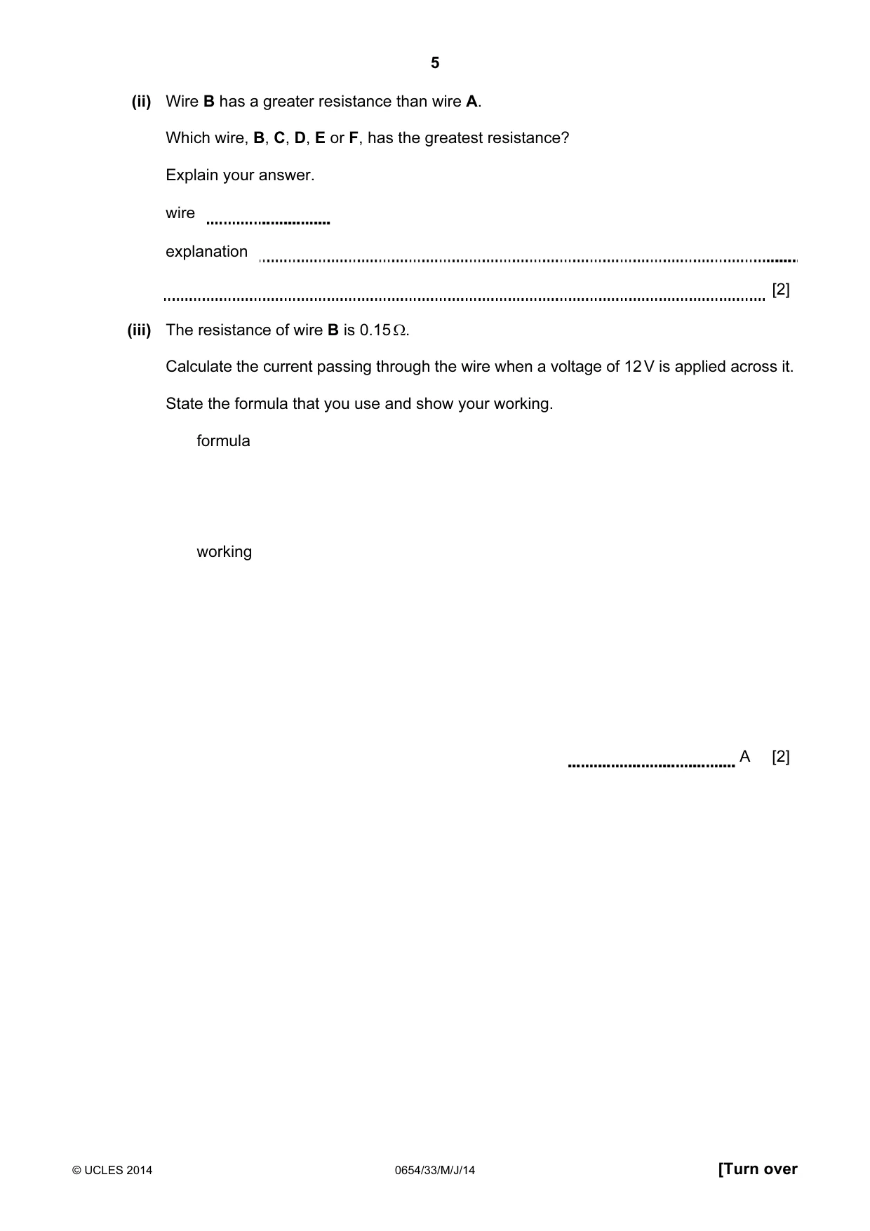 Cambridge IGCSE Sciences - Co-ordinated (Double) 0654 2014 May/June Paper 3 · Variant 3 question paper, page 5 of 32
