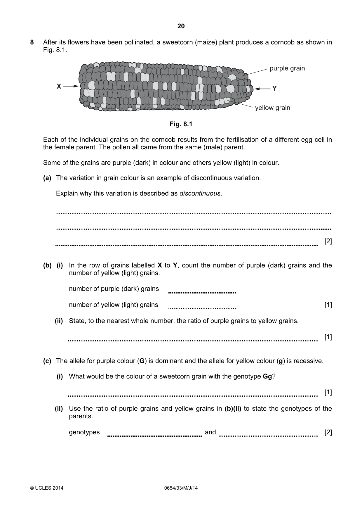 Cambridge IGCSE Sciences - Co-ordinated (Double) 0654 2014 May/June Paper 3 · Variant 3 question paper, page 20 of 32