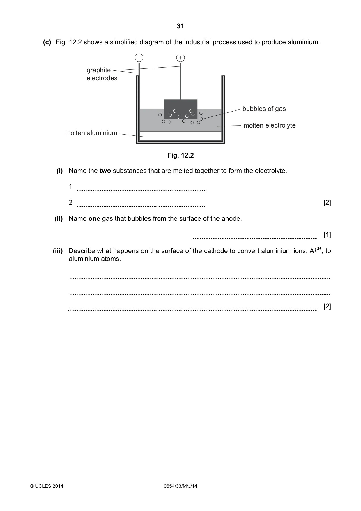 Cambridge IGCSE Sciences - Co-ordinated (Double) 0654 2014 May/June Paper 3 · Variant 3 question paper, page 31 of 32