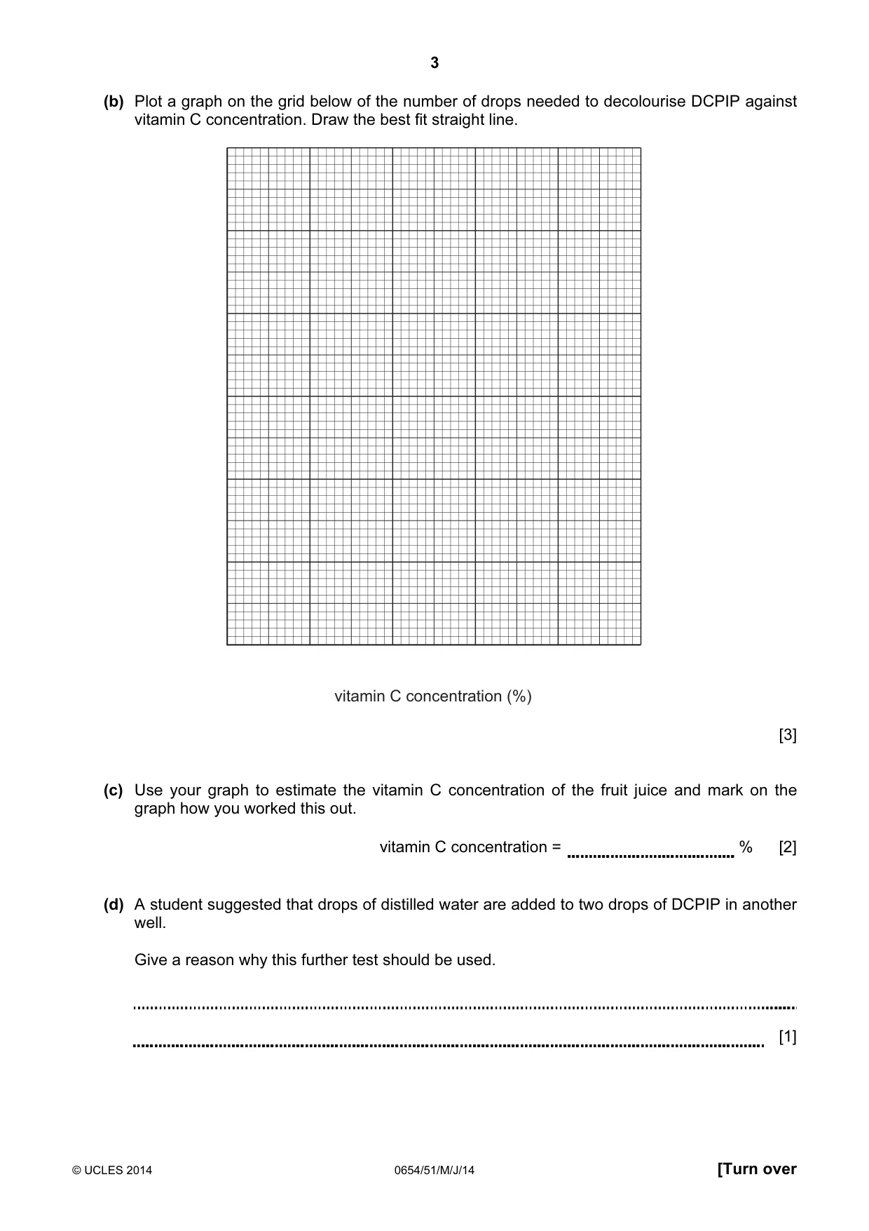 Cambridge IGCSE Sciences - Co-ordinated (Double) 0654 2014 May/June Paper 5 · Variant 1 question paper, page 3 of 16
