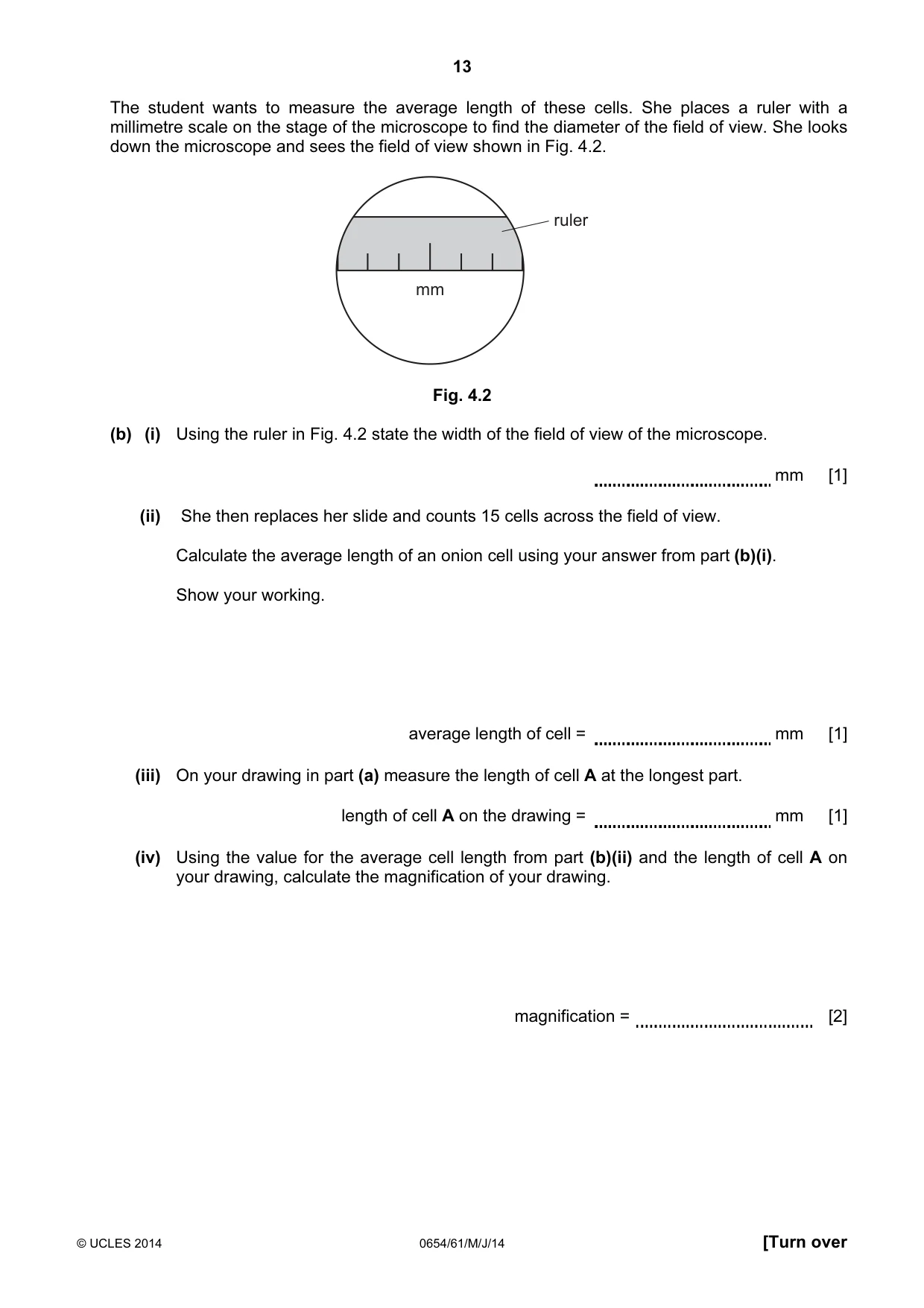 Cambridge IGCSE Sciences - Co-ordinated (Double) 0654 2014 May/June Paper 6 · Variant 1 question paper, page 13 of 20