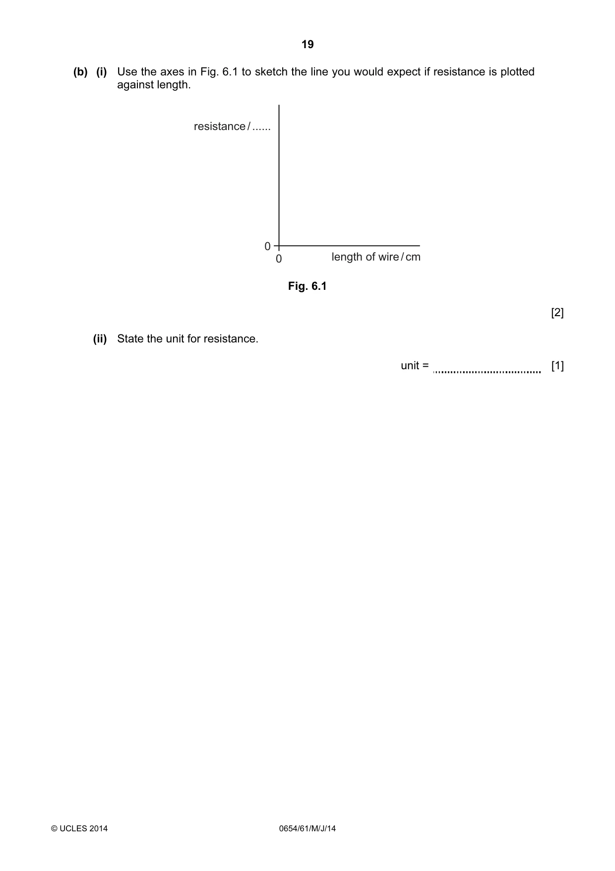 Cambridge IGCSE Sciences - Co-ordinated (Double) 0654 2014 May/June Paper 6 · Variant 1 question paper, page 19 of 20