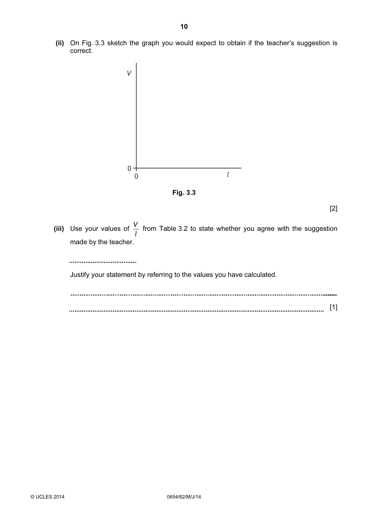Cambridge IGCSE Sciences - Co-ordinated (Double) 0654 2014 May/June Paper 6 · Variant 2 question paper, page 10 of 20