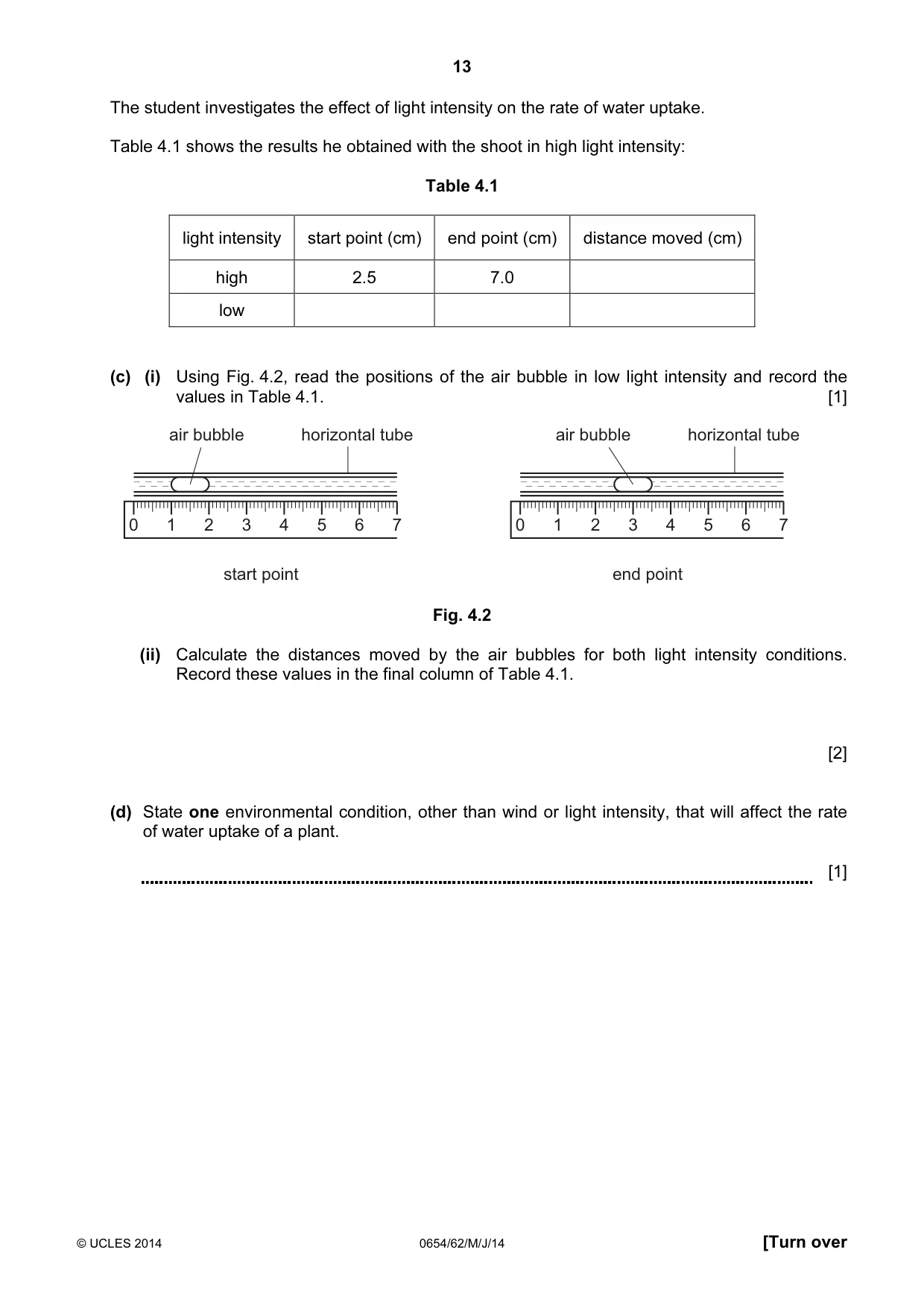 Cambridge IGCSE Sciences - Co-ordinated (Double) 0654 2014 May/June Paper 6 · Variant 2 question paper, page 13 of 20