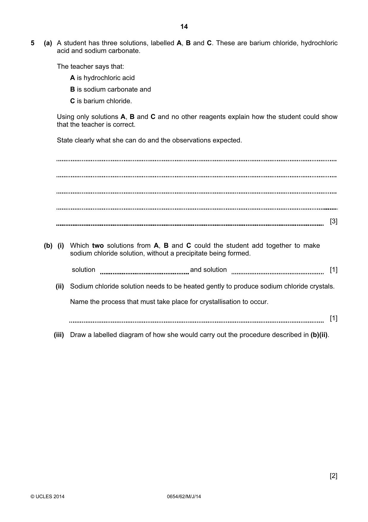 Cambridge IGCSE Sciences - Co-ordinated (Double) 0654 2014 May/June Paper 6 · Variant 2 question paper, page 14 of 20