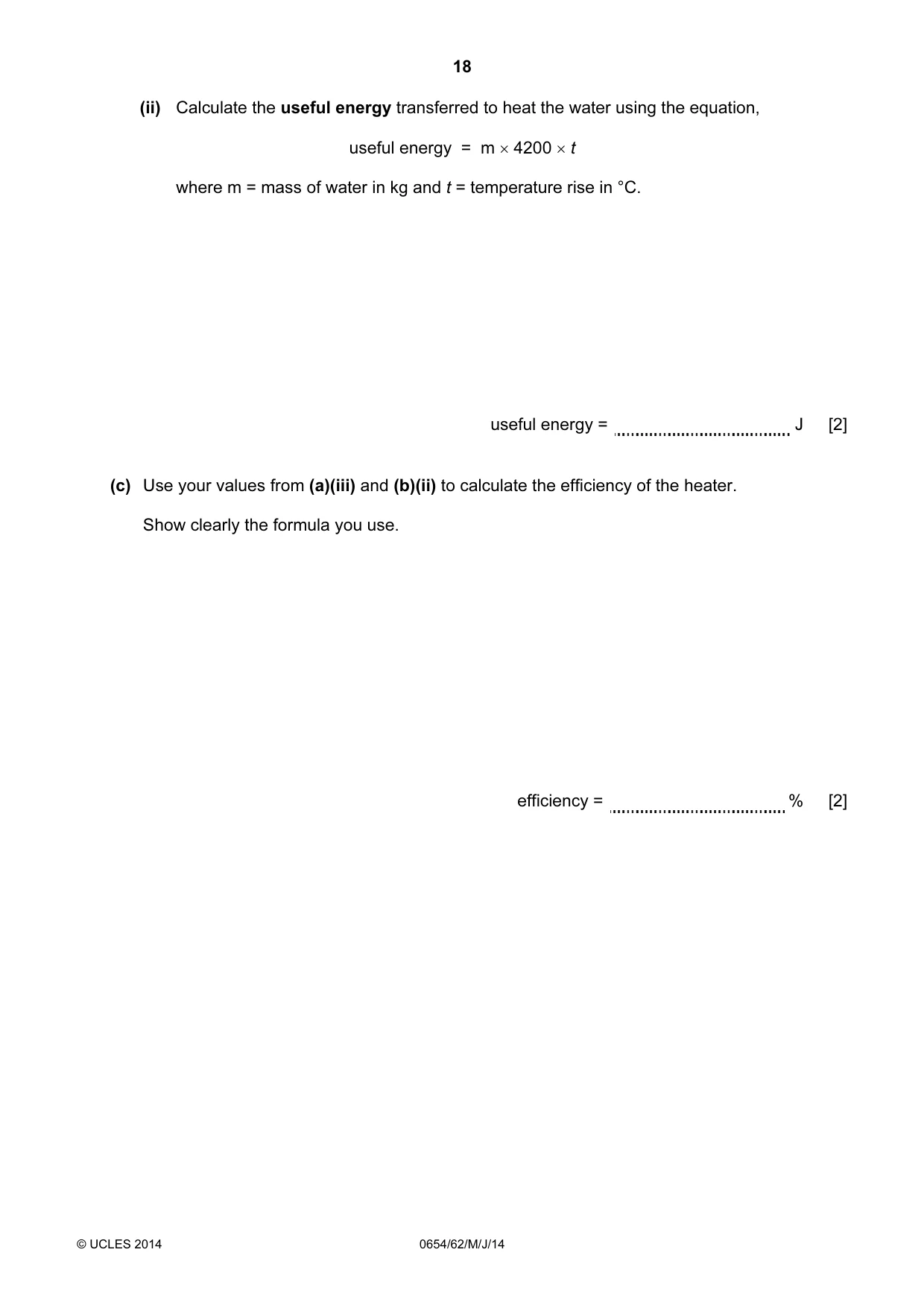 Cambridge IGCSE Sciences - Co-ordinated (Double) 0654 2014 May/June Paper 6 · Variant 2 question paper, page 18 of 20