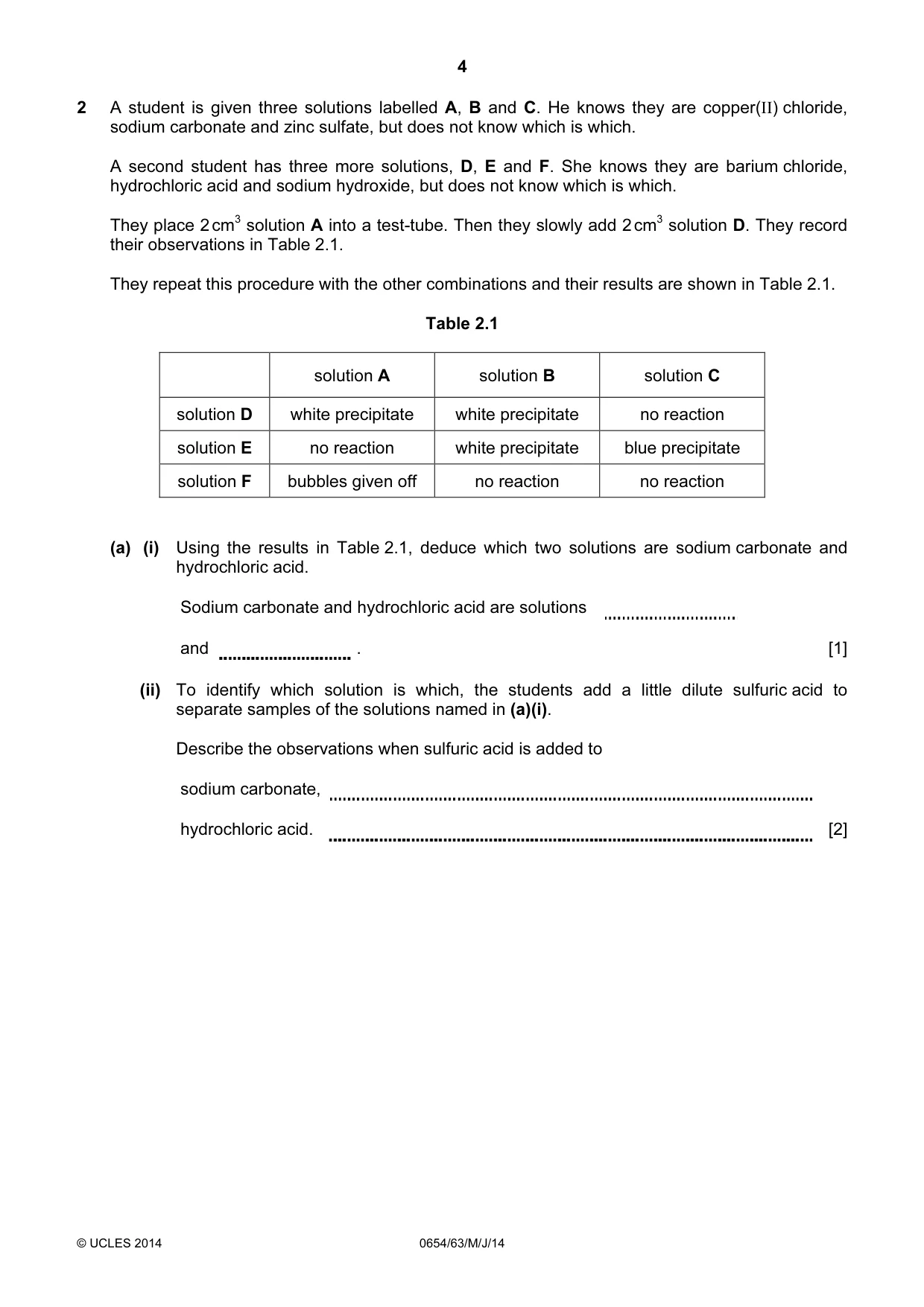 Cambridge IGCSE Sciences - Co-ordinated (Double) 0654 2014 May/June Paper 6 · Variant 3 question paper, page 4 of 20