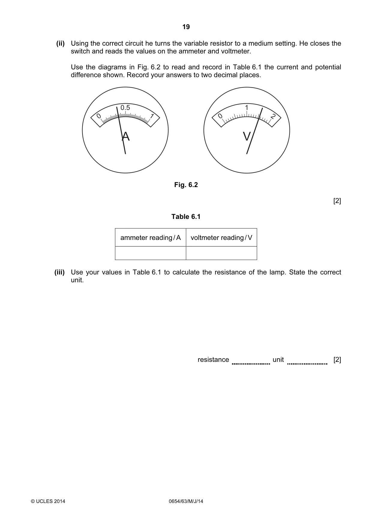 Cambridge IGCSE Sciences - Co-ordinated (Double) 0654 2014 May/June Paper 6 · Variant 3 question paper, page 19 of 20