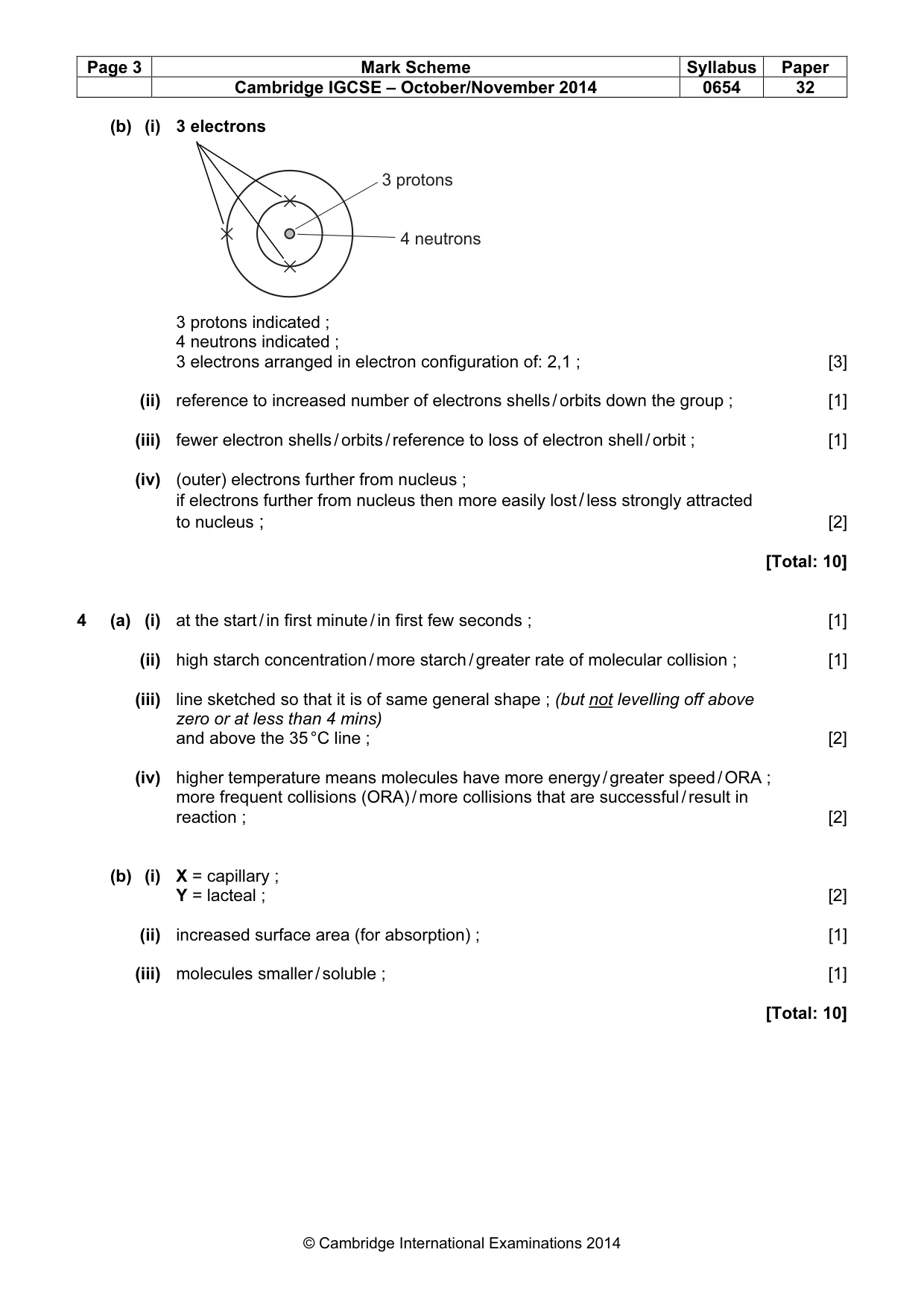 Mark scheme, page 3 of 7