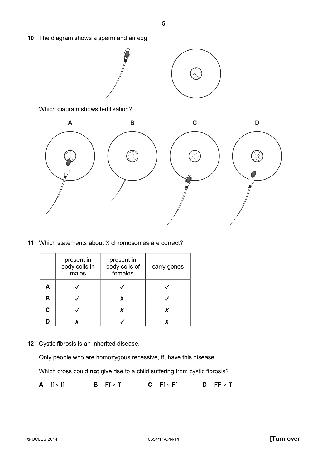 Cambridge IGCSE Sciences - Co-ordinated (Double) 0654 2014 Oct/Nov Paper 1 · Variant 1 question paper, page 5 of 20