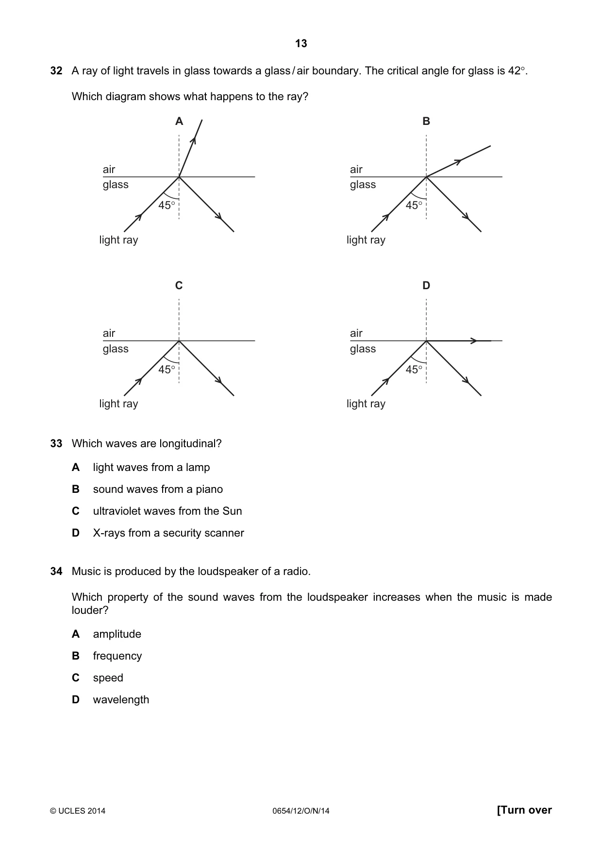 Cambridge IGCSE Sciences - Co-ordinated (Double) 0654 2014 Oct/Nov Paper 1 · Variant 2 question paper, page 13 of 20