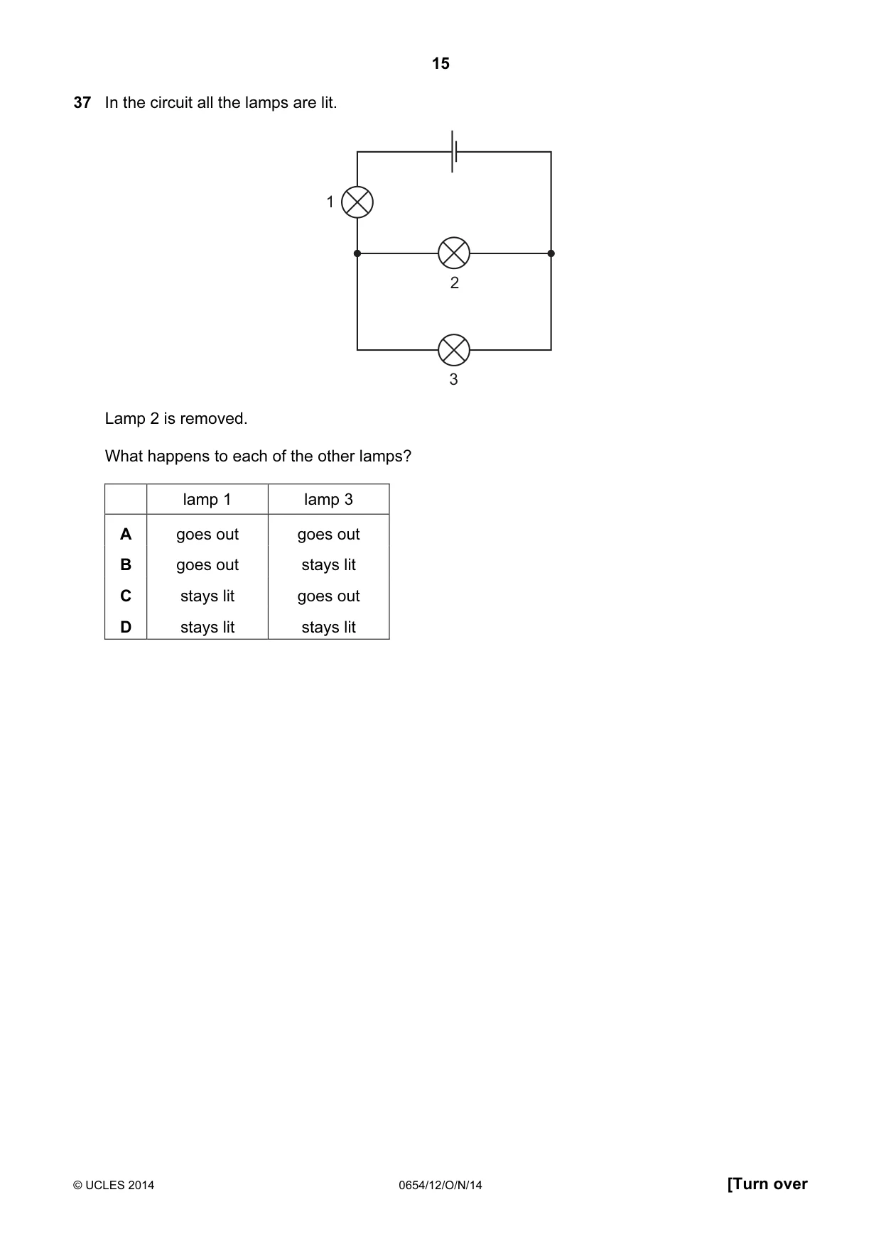 Cambridge IGCSE Sciences - Co-ordinated (Double) 0654 2014 Oct/Nov Paper 1 · Variant 2 question paper, page 15 of 20