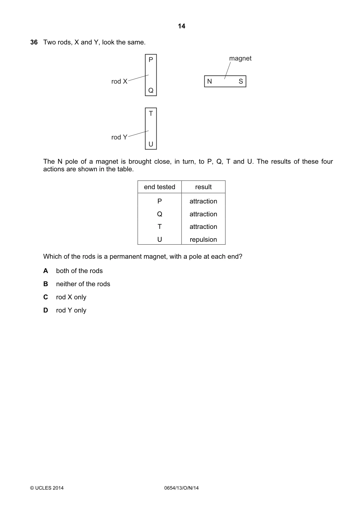 Cambridge IGCSE Sciences - Co-ordinated (Double) 0654 2014 Oct/Nov Paper 1 · Variant 3 question paper, page 14 of 20