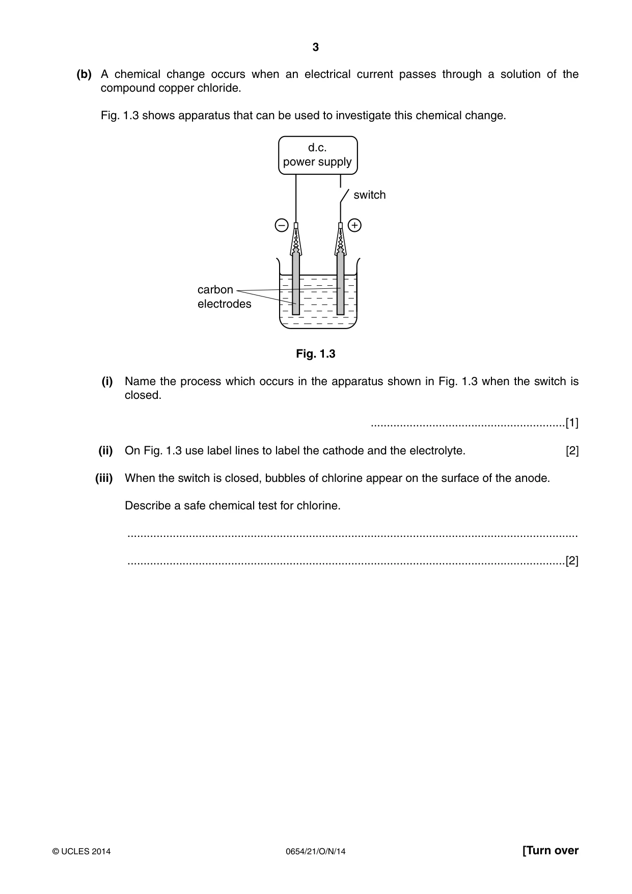 Cambridge IGCSE Sciences - Co-ordinated (Double) 0654 2014 Oct/Nov Paper 2 · Variant 1 question paper, page 3 of 32