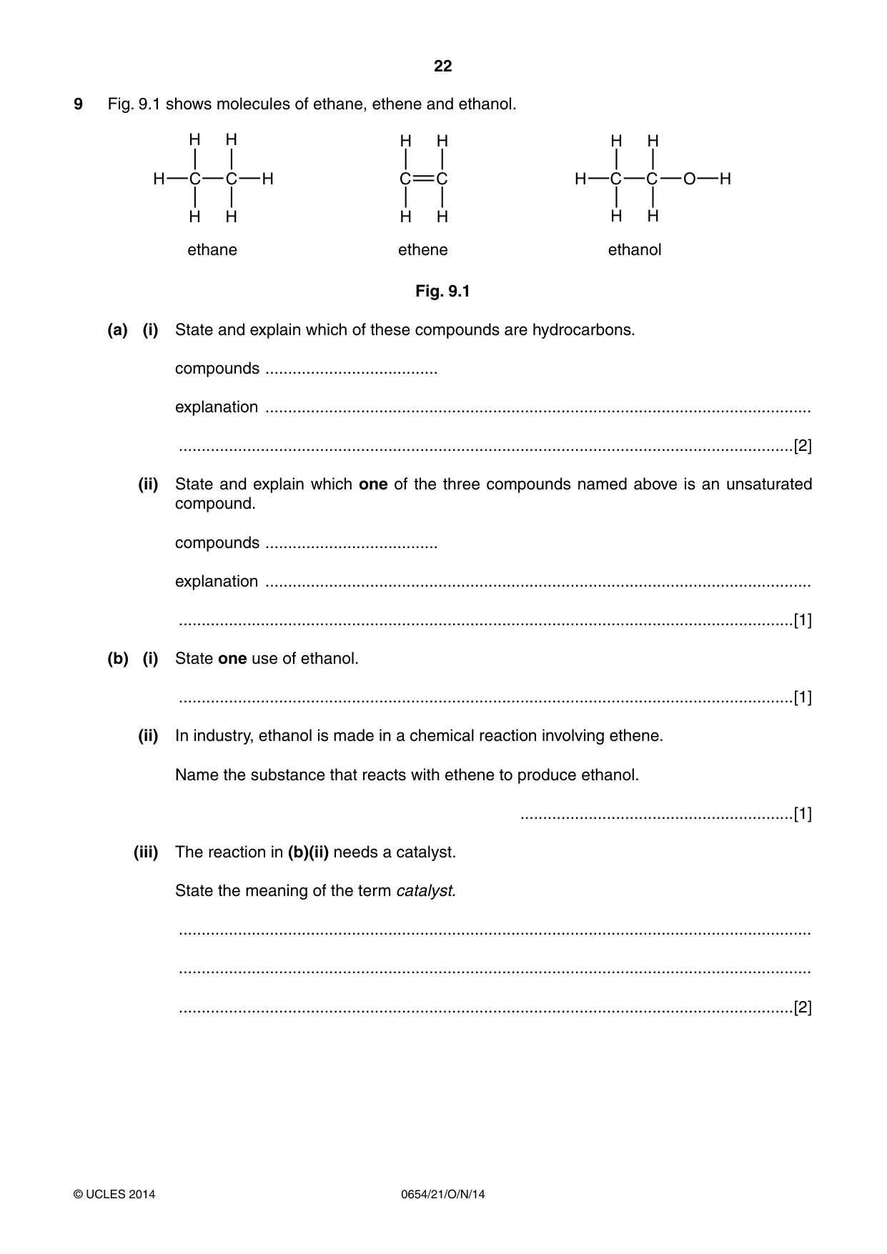 Cambridge IGCSE Sciences - Co-ordinated (Double) 0654 2014 Oct/Nov Paper 2 · Variant 1 question paper, page 22 of 32