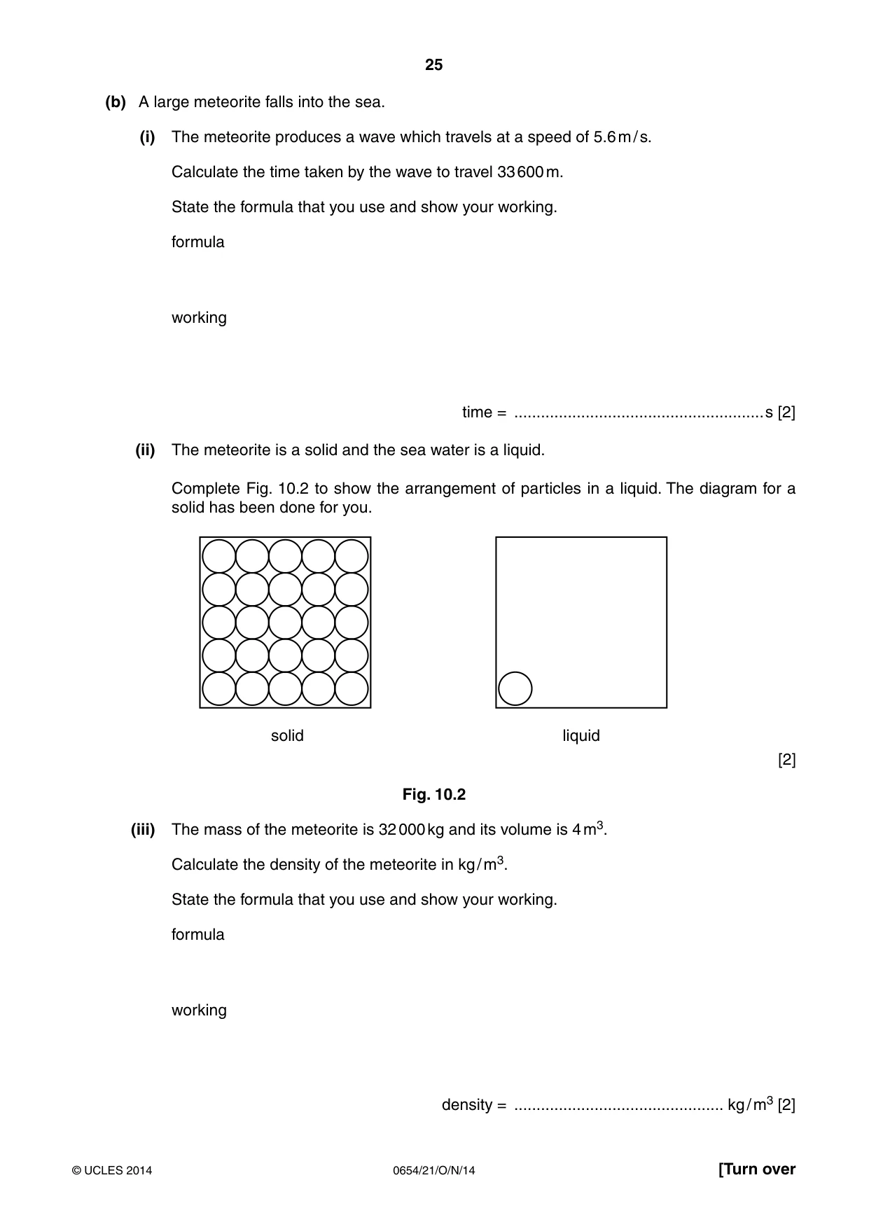 Cambridge IGCSE Sciences - Co-ordinated (Double) 0654 2014 Oct/Nov Paper 2 · Variant 1 question paper, page 25 of 32